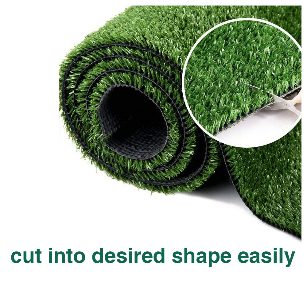 WarmShe Synthetic Artificial Grass Turf 0.4" Customized Sizes, Drainage Holes Pet Faux Grass Astroturf Rug Carpet 8FTX81FT Indoor Outdoor Rug Area Garden Decor