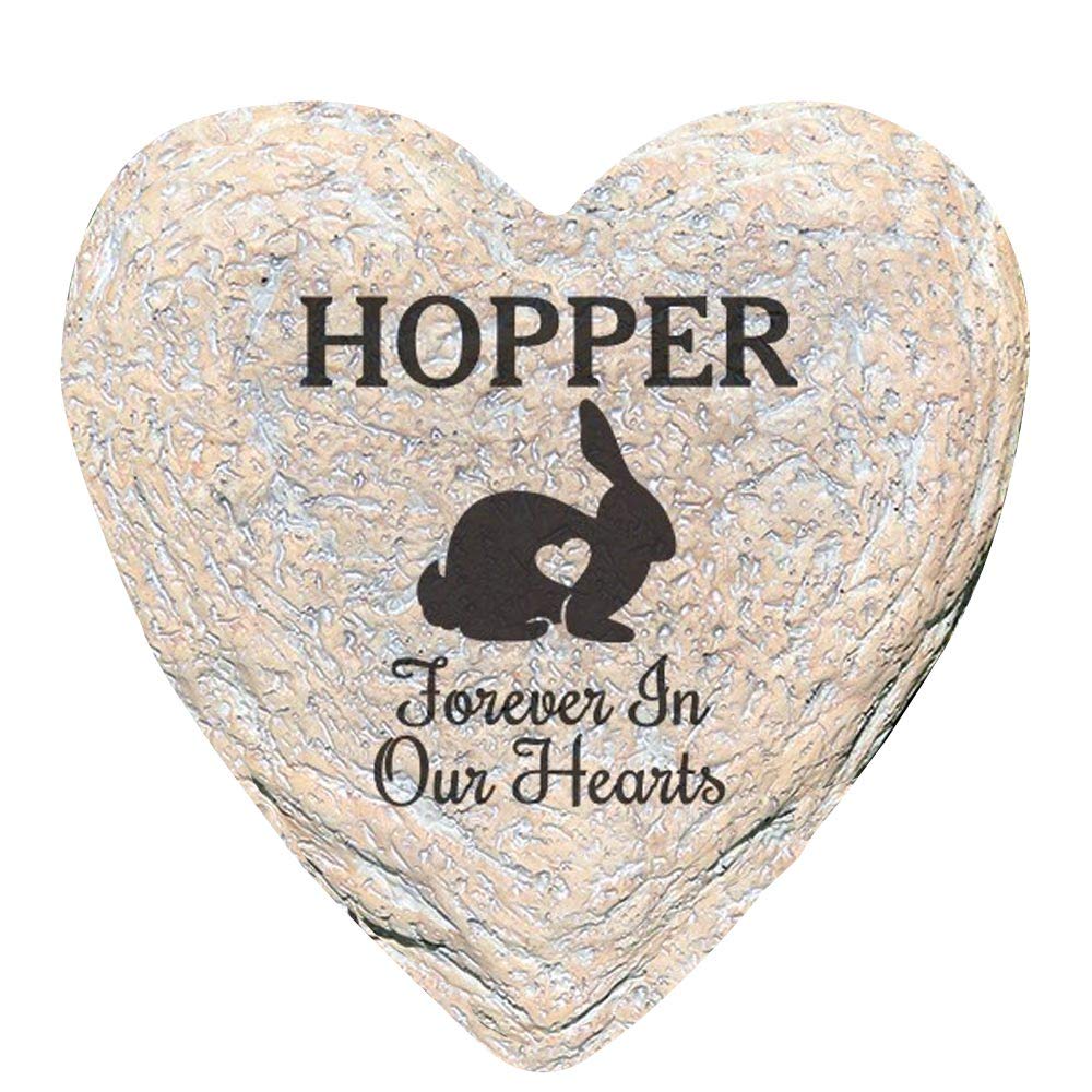 GiftsForYouNow Engraved Assorted Animals with Heart Memorial Heart Garden Stone, Rabbit Our