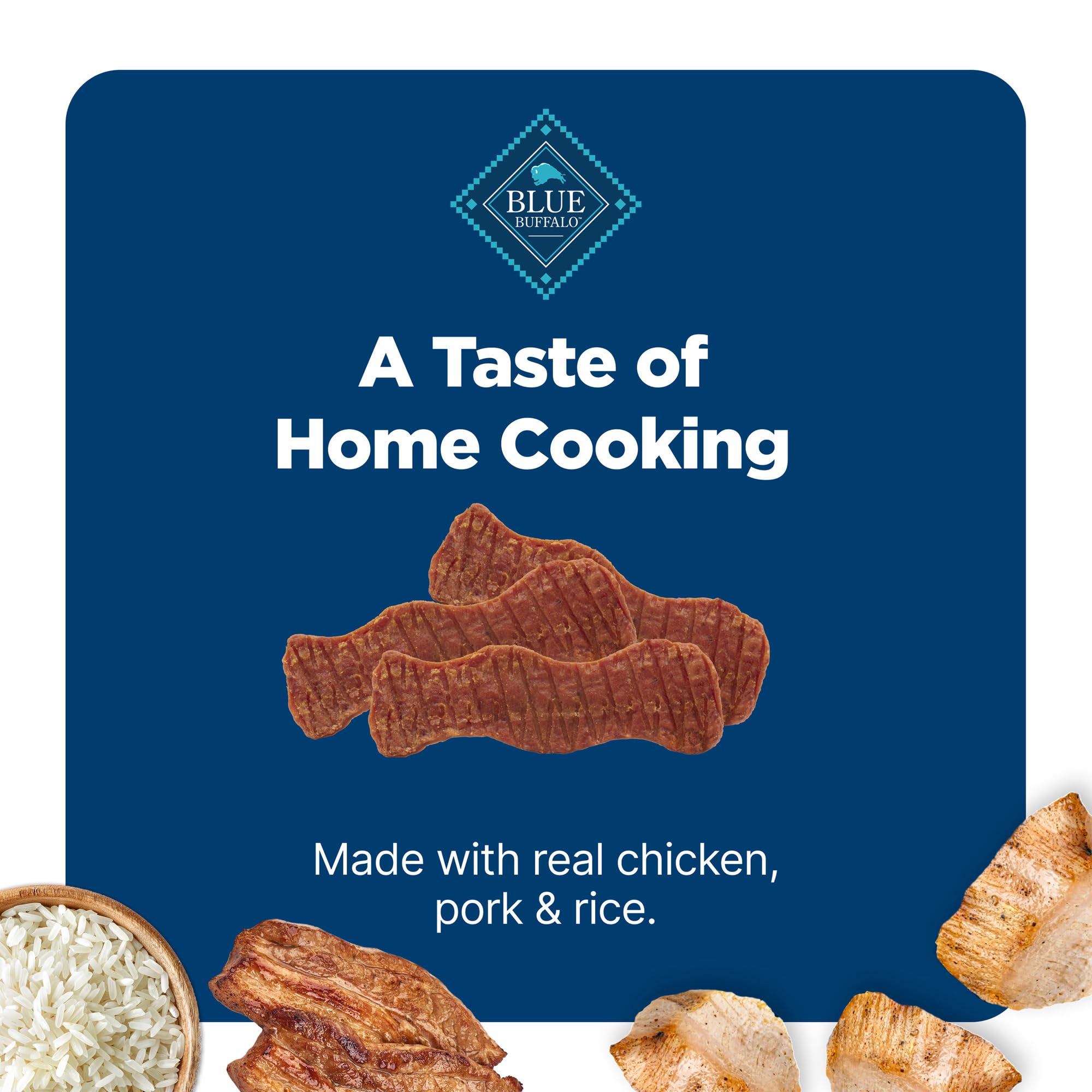 Blue Buffalo Nudges Homestyle Natural Dog Treats Chicken and Bacon, 16-oz Bag