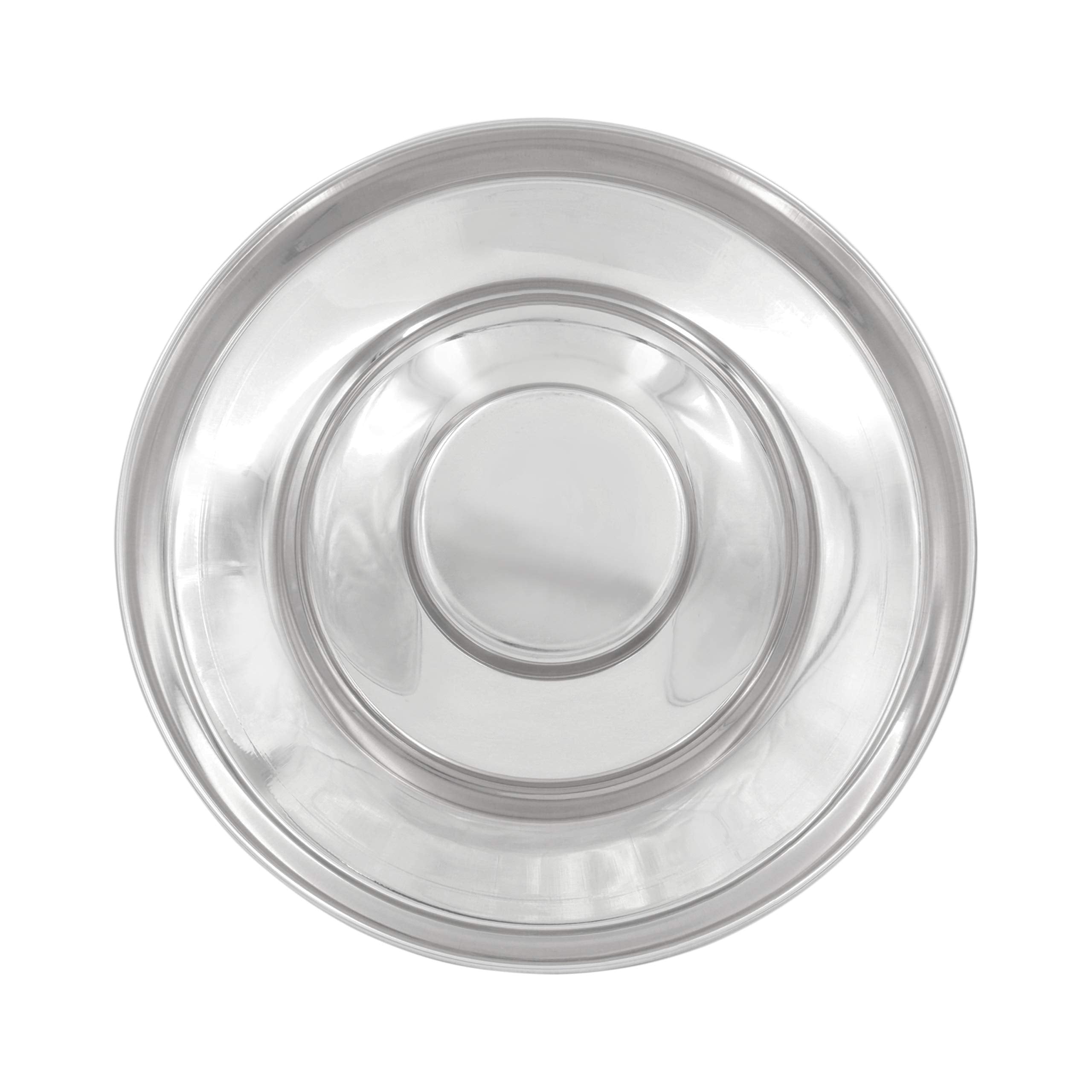 Fuzzy Puppy Feeding Bowls for Litters of Puppies: Welping Dishes for Weaning Puppies & Kittens, Wide Non-Tip Base Puppy Feeder, Also a Great Adult Dog Bowl Slow Feeder | Stainless Steel, 11" (PS-11)
