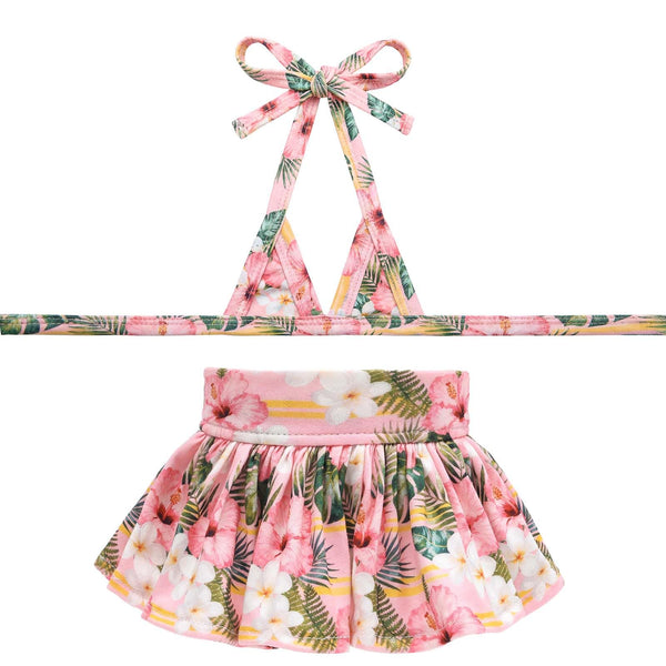 CuteBone Dog Bikini Dress 2 Pack, Stylish Swimsuit Costume for Small Dogs, Comfortable & Adjustable Puppy Bathing Suit, Soft Outfit Pet Apparel for Beach, Pool and Summer Fun 2DB18M