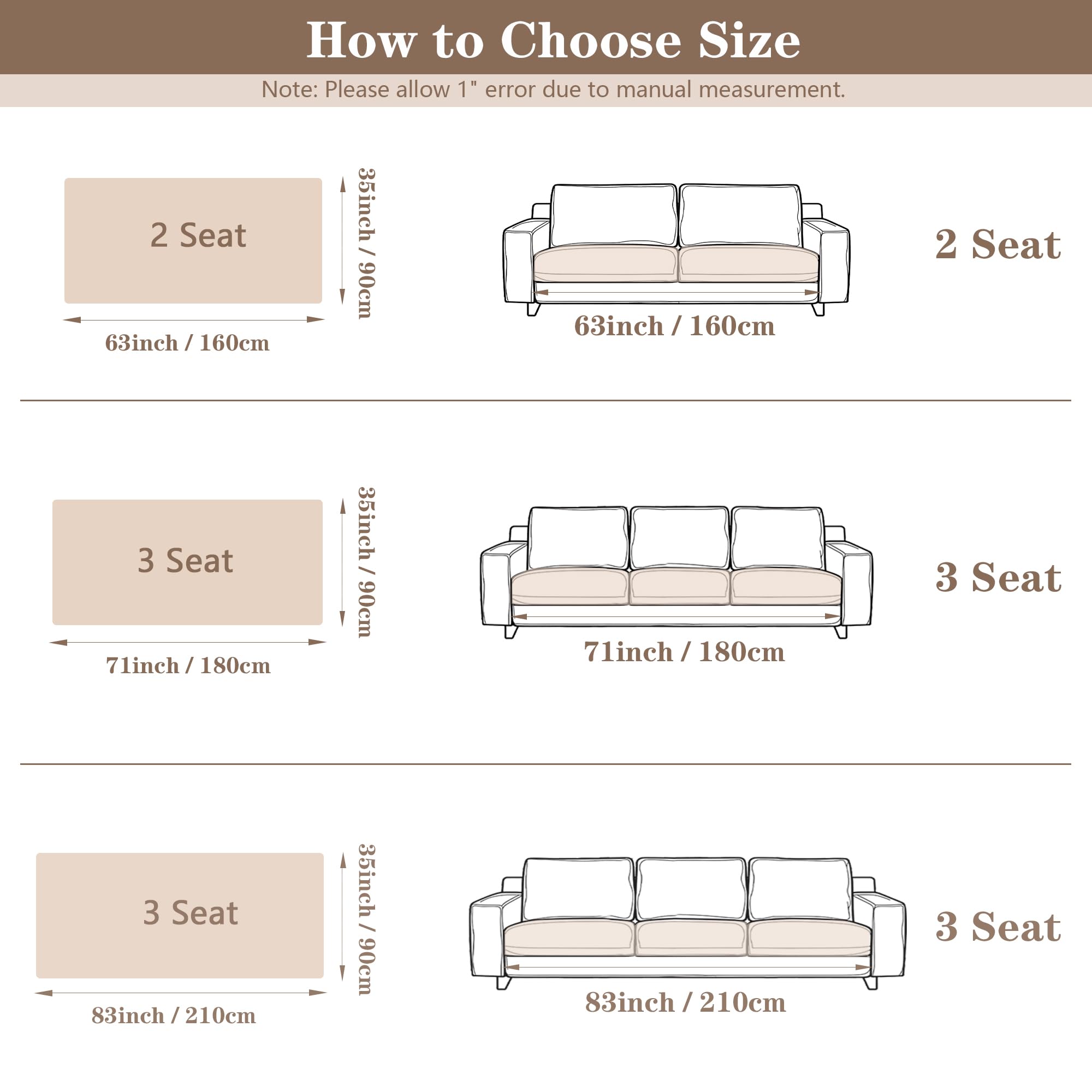 MYSKY HOME 100% Waterproof Couch Cover for Dog, Plush Pet Couch Covers for Sofa Washable, Couch Covers for 2 Cushion Sofa Pet Friendly, Non-Slip Sofa Covers Slipcover Protector, Dark Grey, 35"x63"