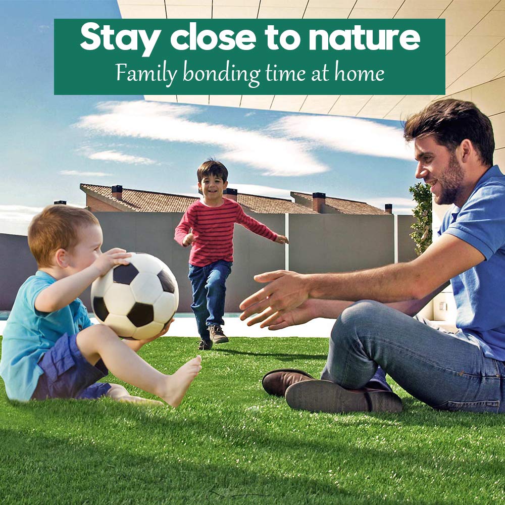 WarmShe Synthetic Artificial Grass Turf 0.4" Customized Sizes, Drainage Holes Pet Faux Grass Astroturf Rug Carpet 8FTX81FT Indoor Outdoor Rug Area Garden Decor