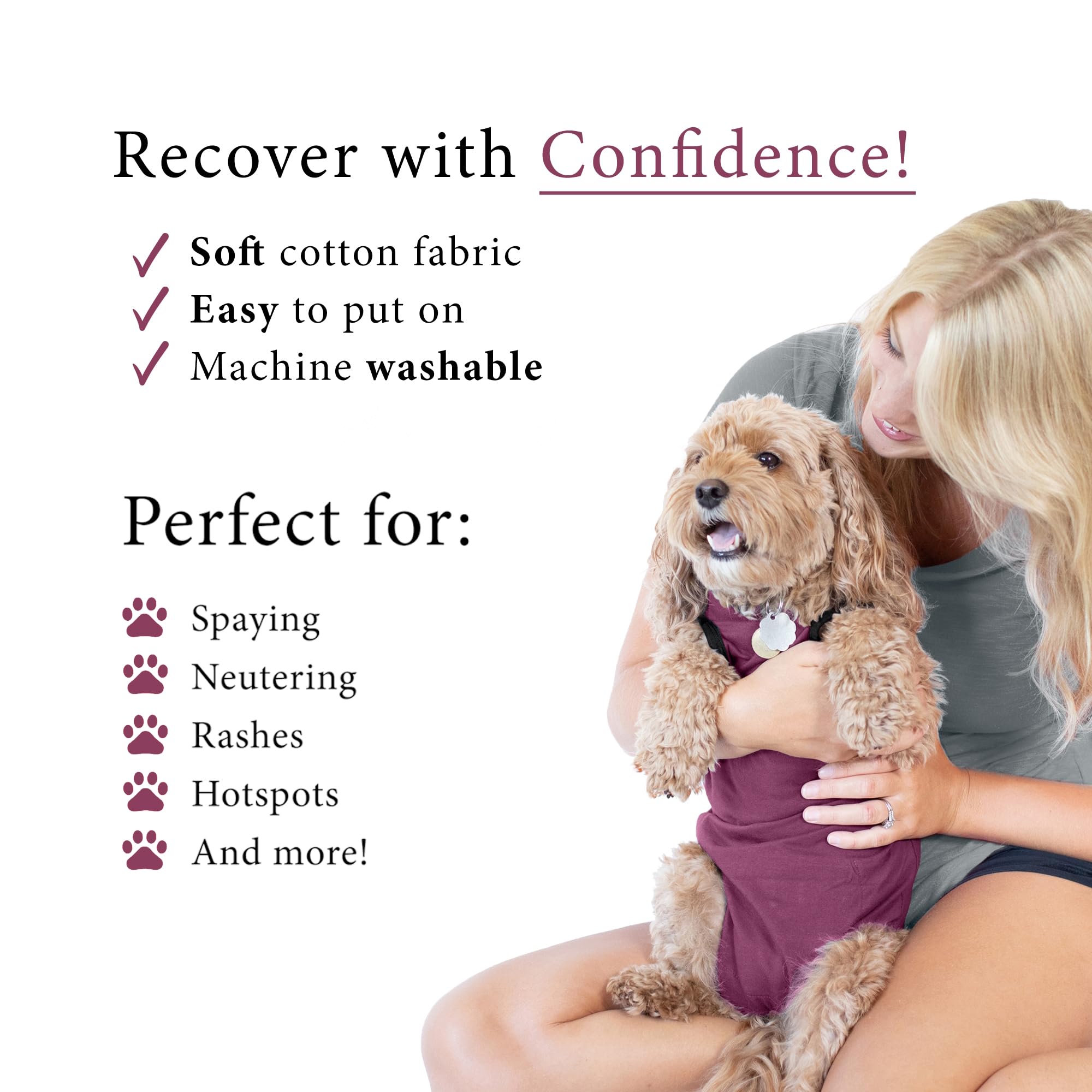 BellyGuard Dog Surgery Recovery Suit, Dog Onesie for Post-Op Care, Recovery Apparel for Female and Male, Surgical Body Cover for Canine Healing Support