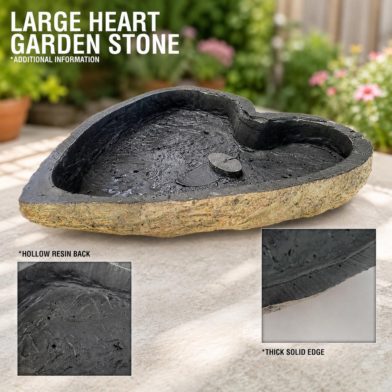 GiftsForYouNow Engraved Personalized Pet Memorial Garden Stone, 8.5" W, Heart-Shaped, Durable, Waterproof, Indoor/Outdoor