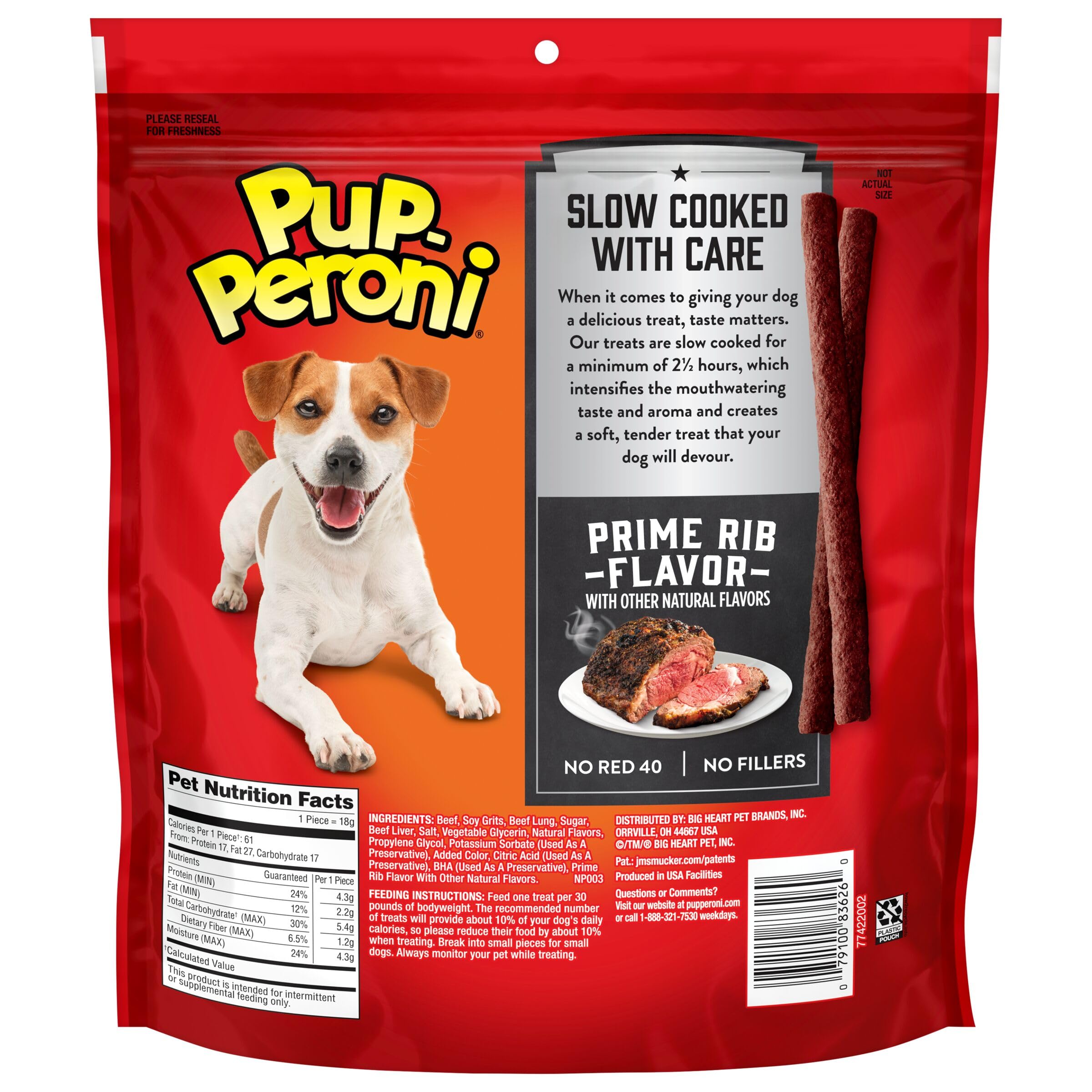 Pup-Peroni Prime Rib Flavor Dog Treats, 22.5 Oz. Bag
