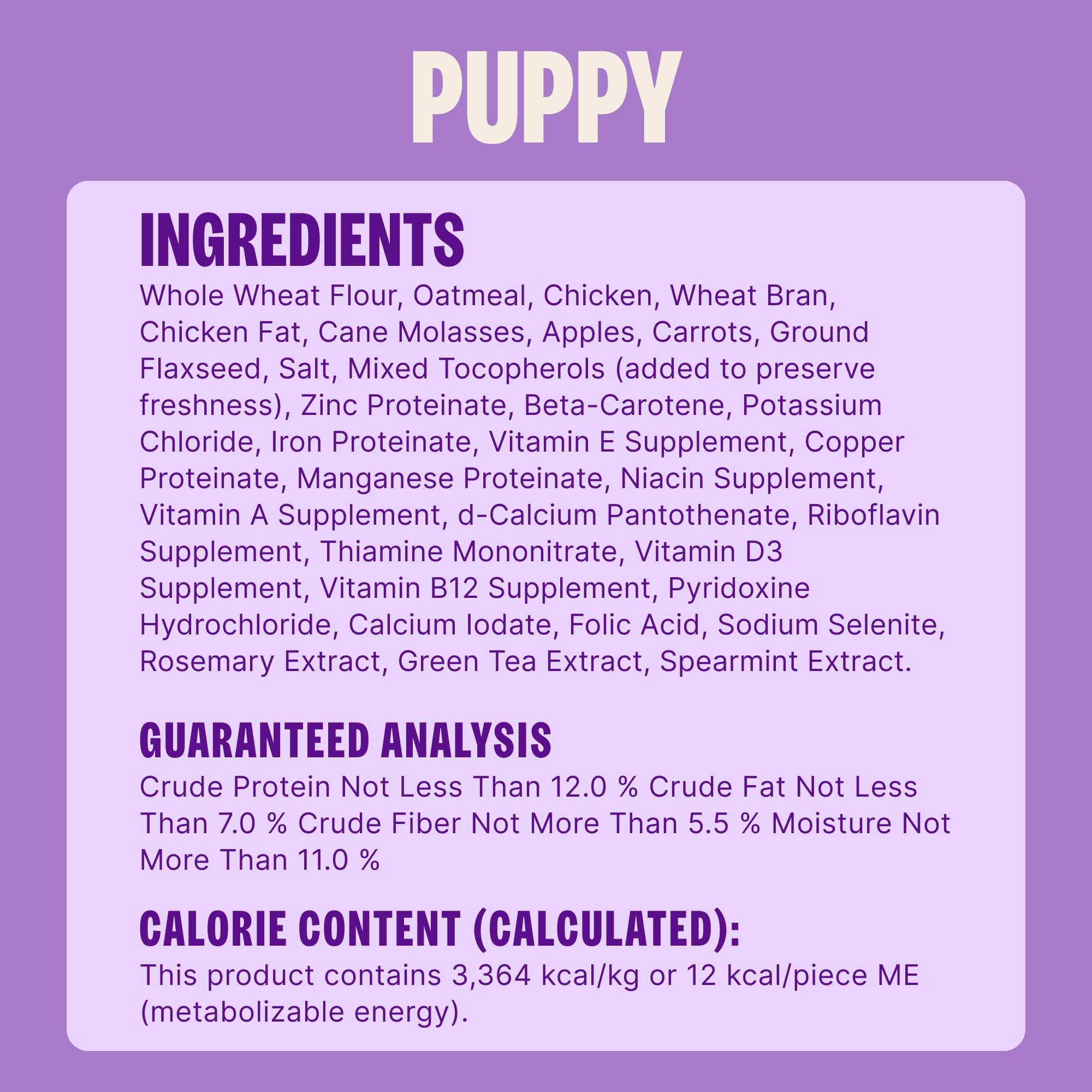 Wellness Old Mother Hubbard Classic Puppy Dog Biscuits, Natural Training Treats, Oatmeal and Chicken Flavor, Mini Size, 20 oz Bag