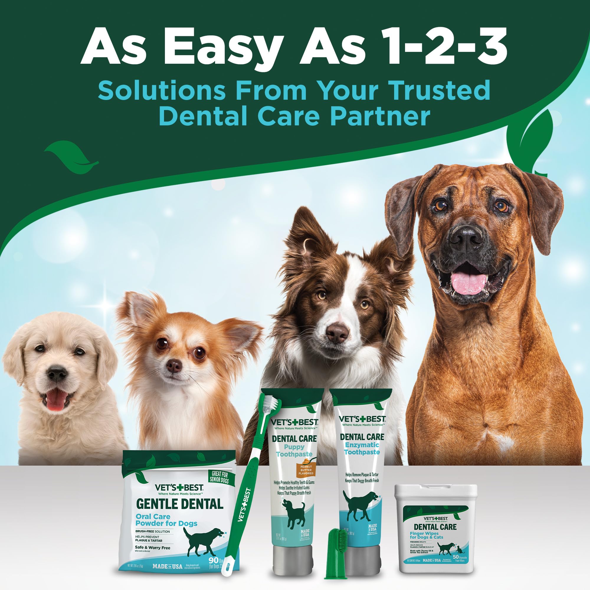 Vet’s Best Enzymatic Dog Toothpaste – Vet Formulated Dental Gel for Teeth Cleaning, Fresh Breath, Tartar Control, Plaque Remover & Oral Hygiene for Dogs, 3.5 oz