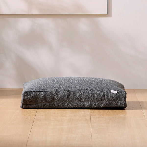 Saatva Dog Bed - Large Pet Bed for Dogs up to 120 lbs - Plush Pillow Top, Removable Cover and Non-Slip Base - Textured Grey - 44”