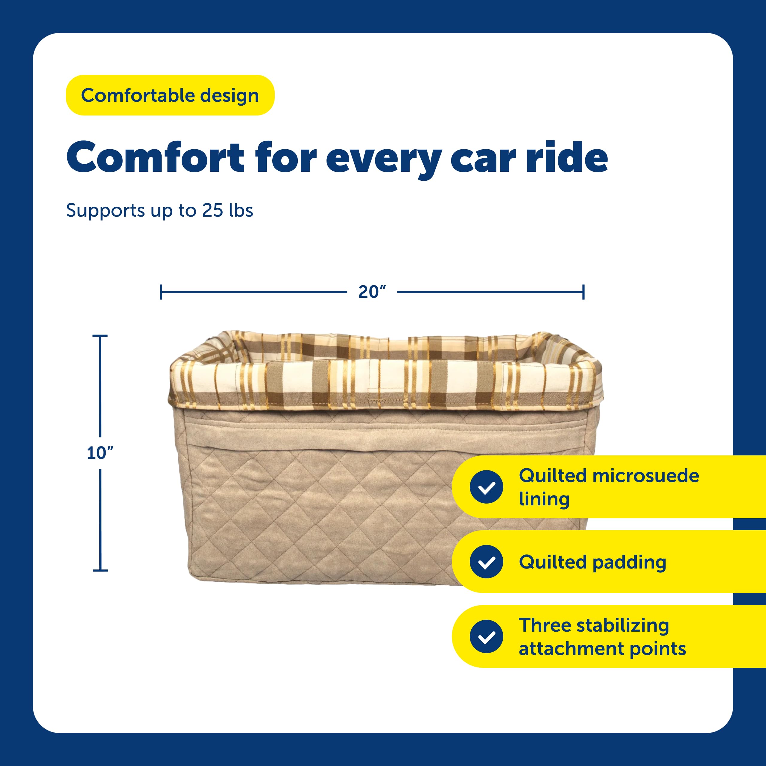 PetSafe Happy Ride Deluxe Hammock Seat Cover Durable Machine Washable Fits Most Cars, Trucks and SUVs Backseat Protection for Pet Paws, Scratches and Dog Hair