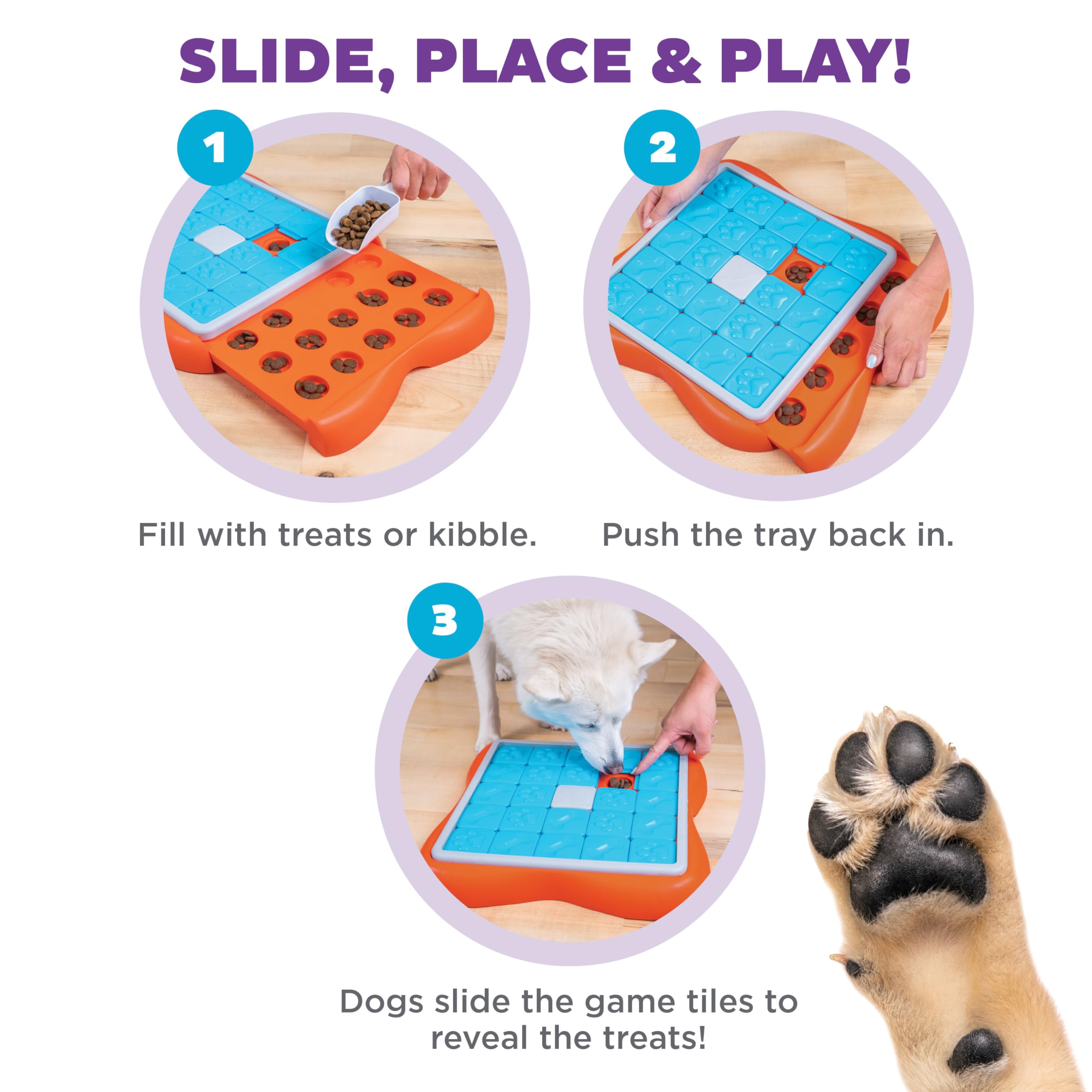 Outward Hound by Nina Ottosson Challenge Slider – Interactive Dog Treat Puzzle Enrichment Toy, Level 3 Advanced