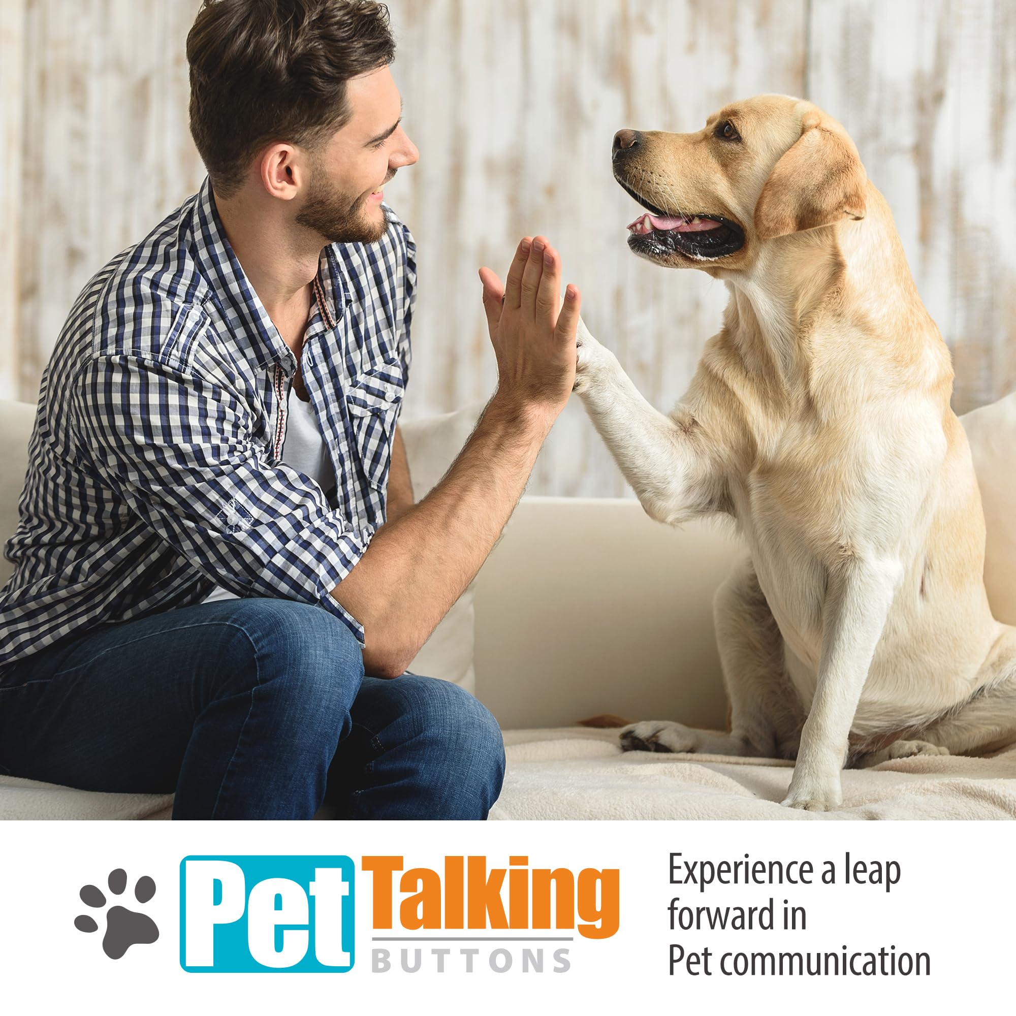 Dog Buttons for Communication, 4 Pcs Recordable Dog Talking Button Set,Gifts,Games&Stuff for Dogs-Speaking Button for Dog Training,Teach Your Dog to Communicate Through Words,Buttons with Light