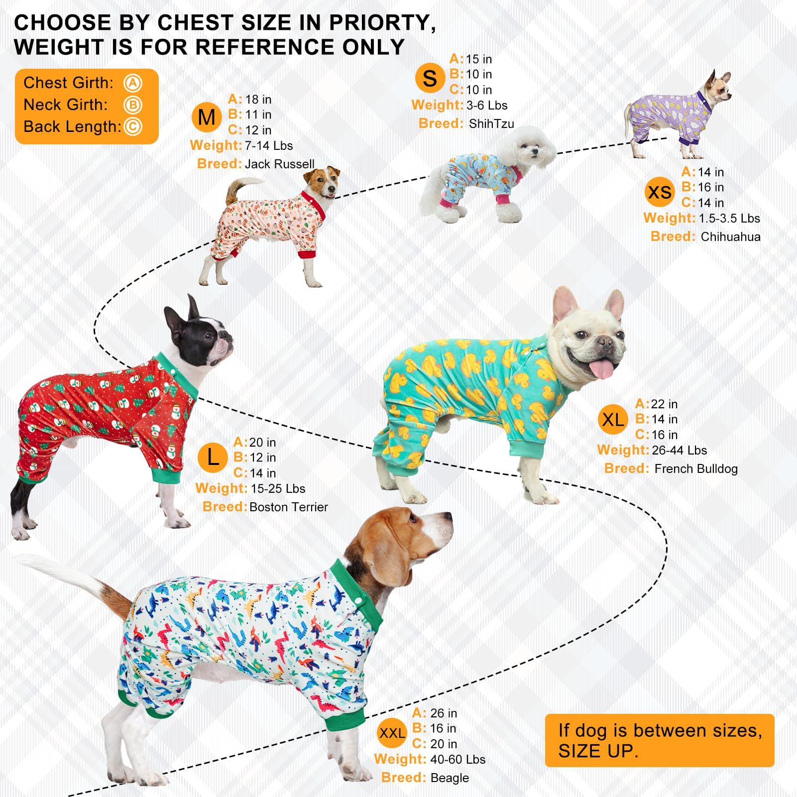 BEAUTYZOO Dog Pajamas Large Sized Dog, Summer Doggie Pajamas for Boy Girl, Soft Strechy Cotton Puppy Pjs Jammies Onesies for Men Women, Pet Jumpsuit Body Suit Cat Apparel Clothes, Yellow Duck L