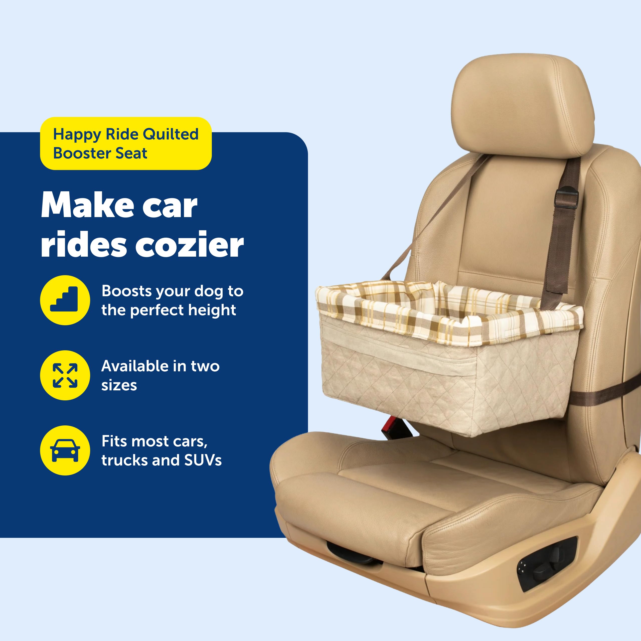 PetSafe Happy Ride Deluxe Hammock Seat Cover Durable Machine Washable Fits Most Cars, Trucks and SUVs Backseat Protection for Pet Paws, Scratches and Dog Hair