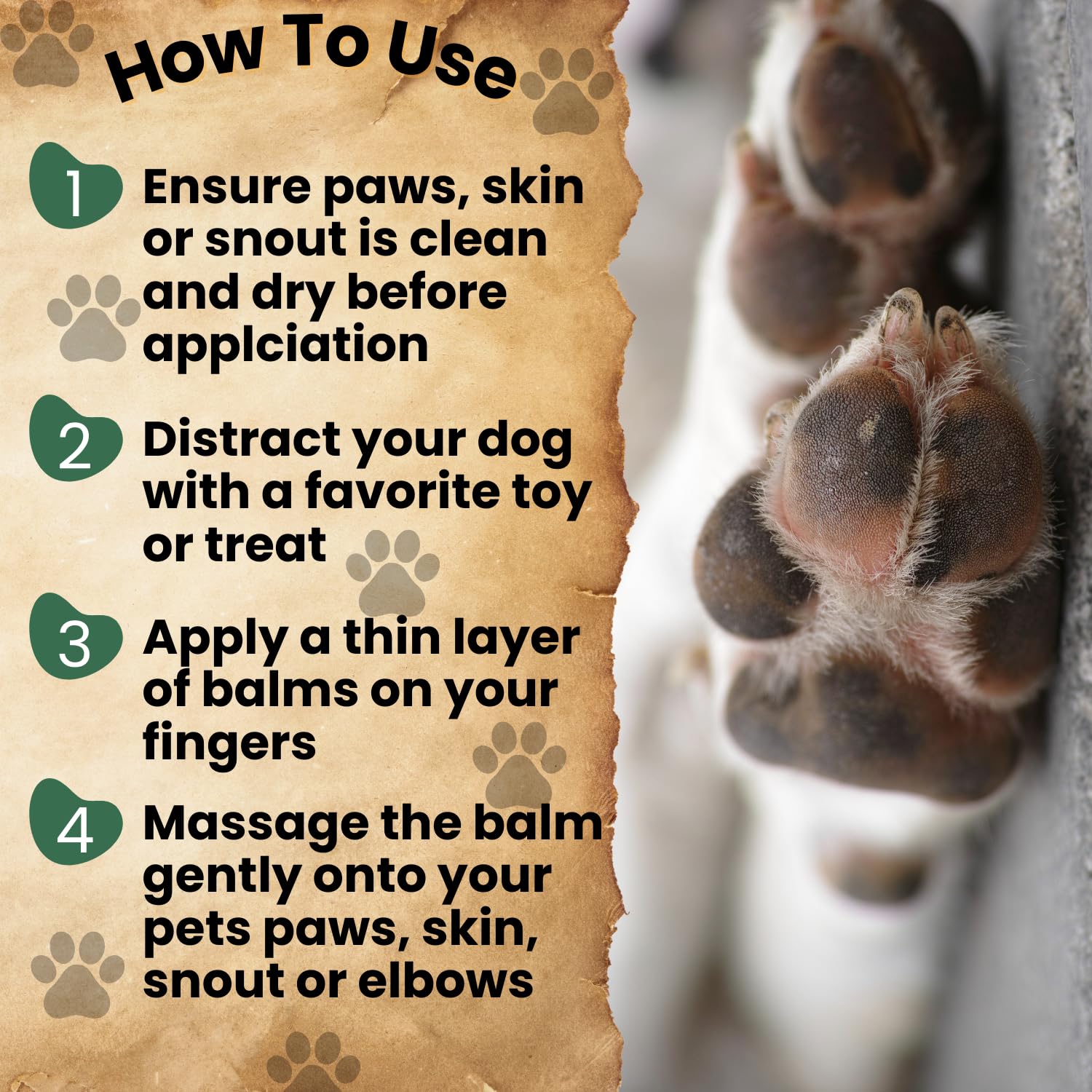 Trail Hound Dog Paw Balm – Natural Dog Paw Protector for Dry, Cracked Heels – Soothes Itchy Skin, Lick-Safe Paw Soother for Dogs – Nose Balm for Dry Snout & Paws, Softens & Repairs – 2oz