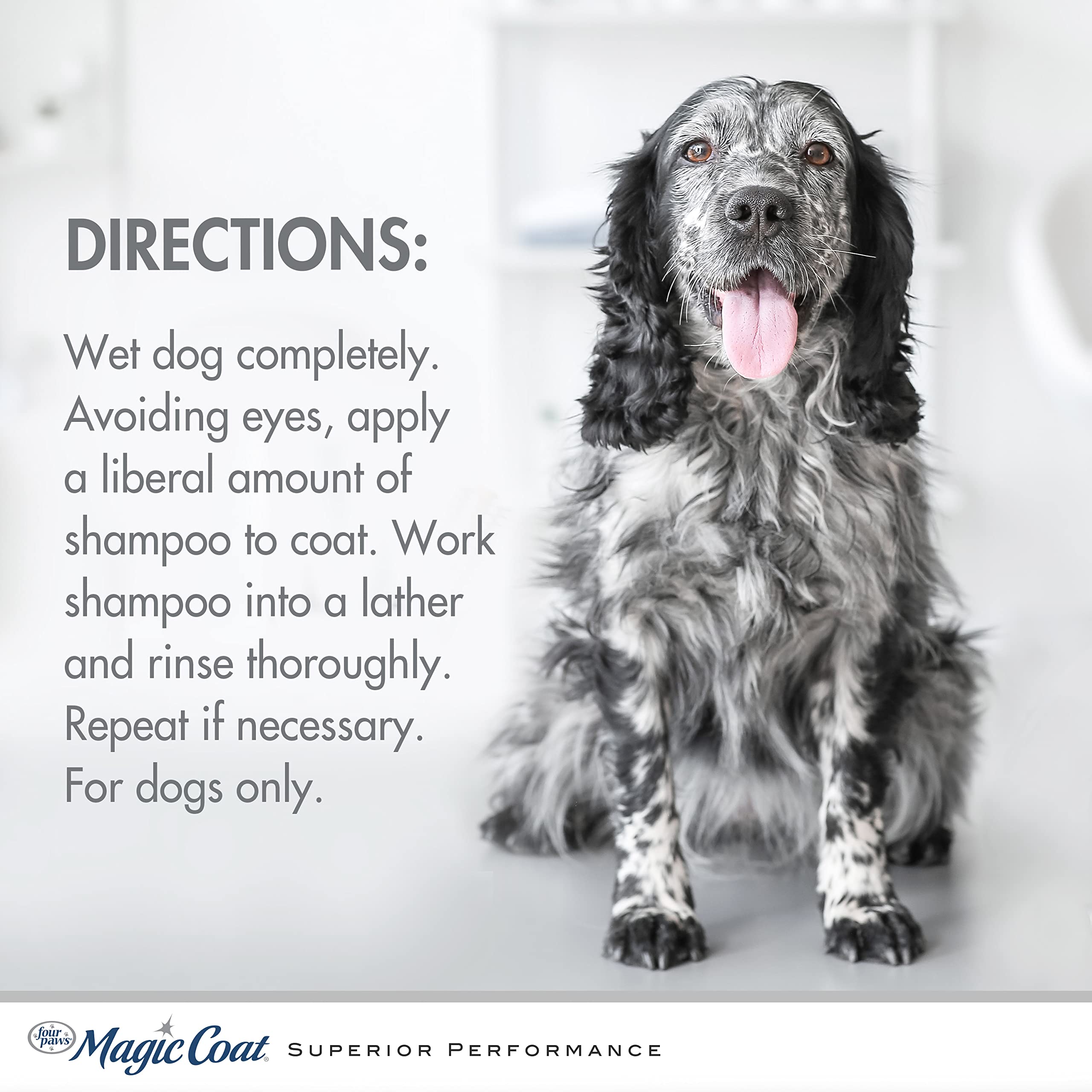 Four Paws Magic Coat Cleans & Conditions 2-in-1 Shampoo and Conditioner for Dogs, Moisturizing Dog Wash for Itchy Dry Skin, Dog Grooming, Calming Water Scent, 16 Ounce