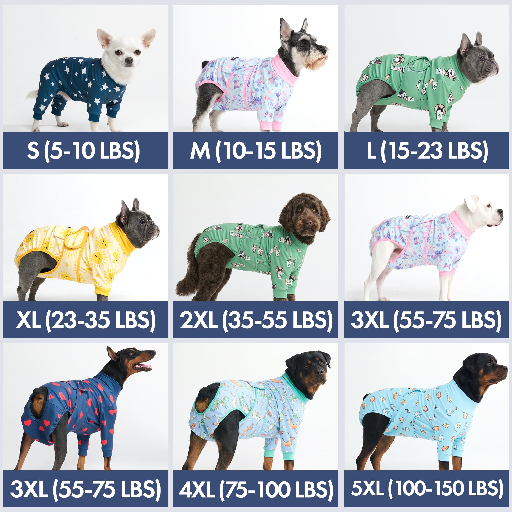 Spark Paws Dog Surgery Recovery Suit – Dog Recovery Suit After Surgery, Anti-Lick Dog Onesie, Abdominal Wound Protector, Soft Cone Alternative for Spay Neuter Male Female Pet Recovery - Dragons - 5XL