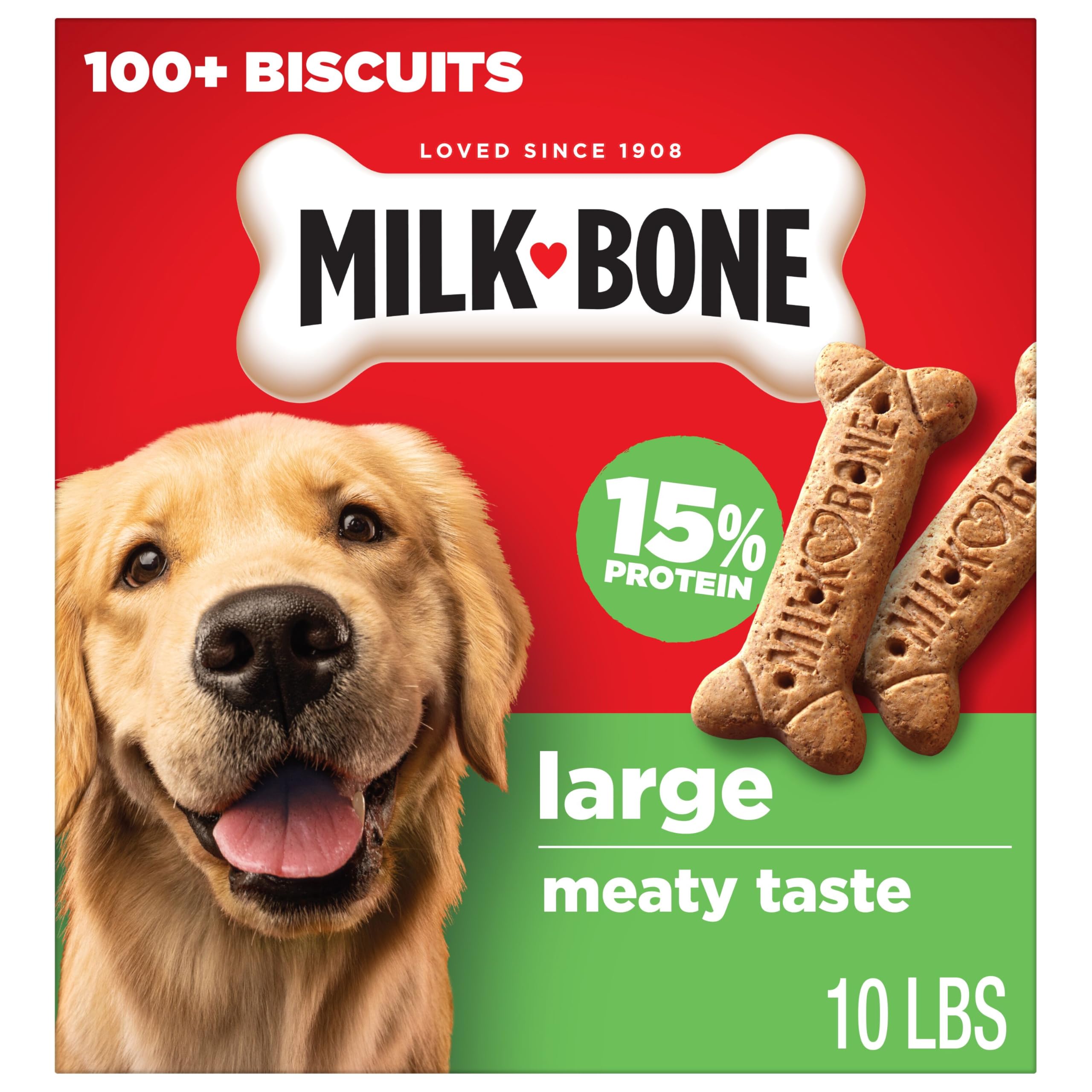 Milk-Bone Original Dog Treats Biscuits for Large Dogs, 10 Pounds (Packaging May Vary)