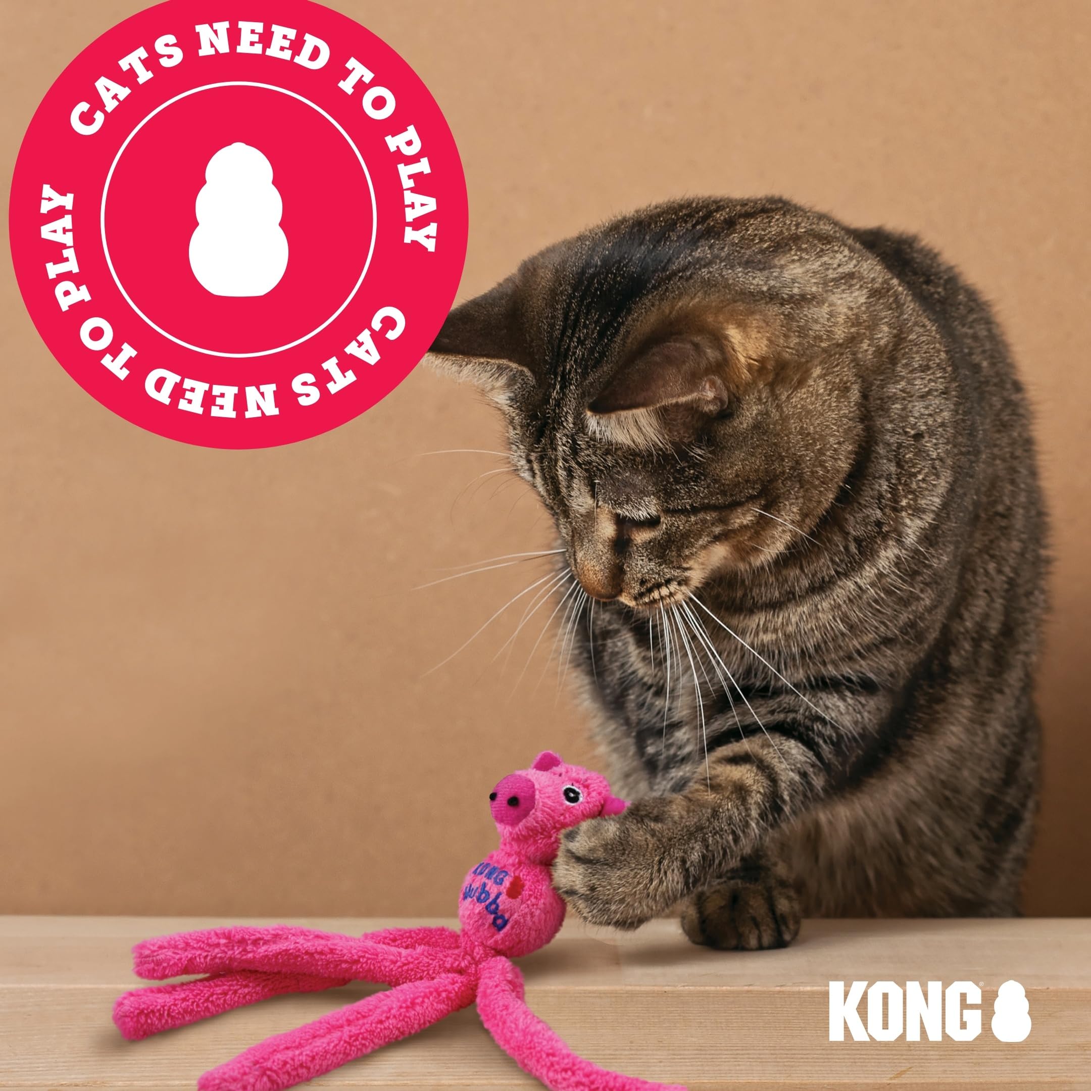 KONG Cat ZoomGroom Brush - Soft Rubber Grooming Tool for Brushing, Massaging, Bathing, and Reducing Hairballs
