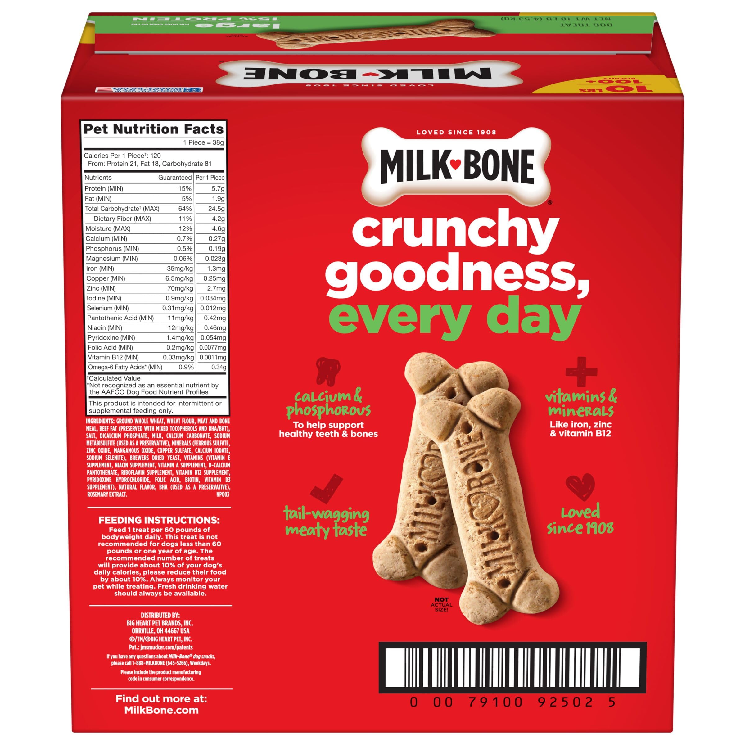 Milk-Bone Original Dog Treats Biscuits for Large Dogs, 10 Pounds (Packaging May Vary)