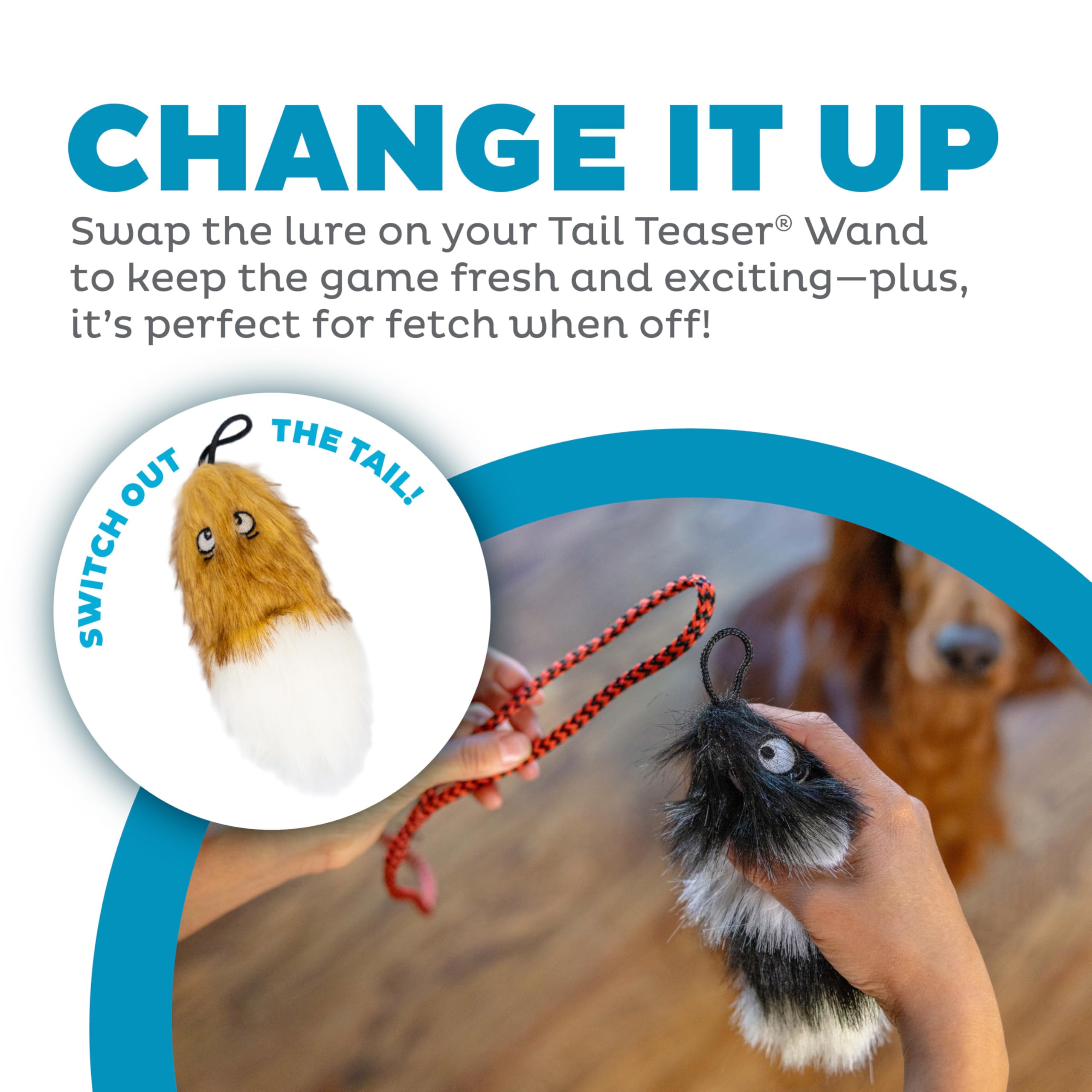Outward Hound Tail Teaser Replacement Lure for Dog Teaser Wand, Brown