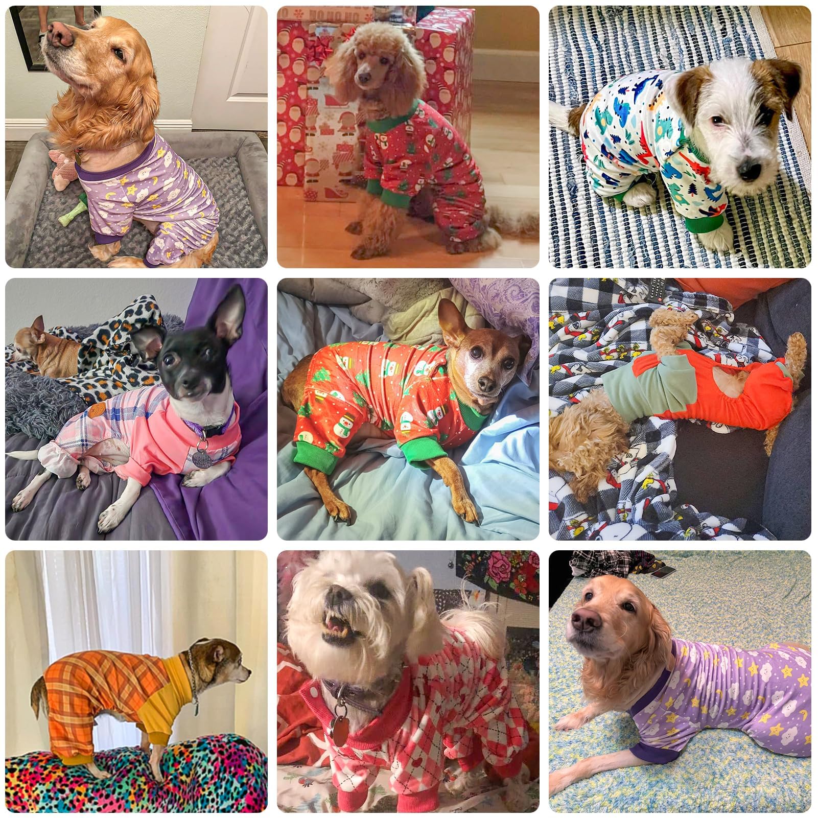 BEAUTYZOO Dog Pajamas Large Sized Dog, Summer Doggie Pajamas for Boy Girl, Soft Strechy Cotton Puppy Pjs Jammies Onesies for Men Women, Pet Jumpsuit Body Suit Cat Apparel Clothes, Yellow Duck L