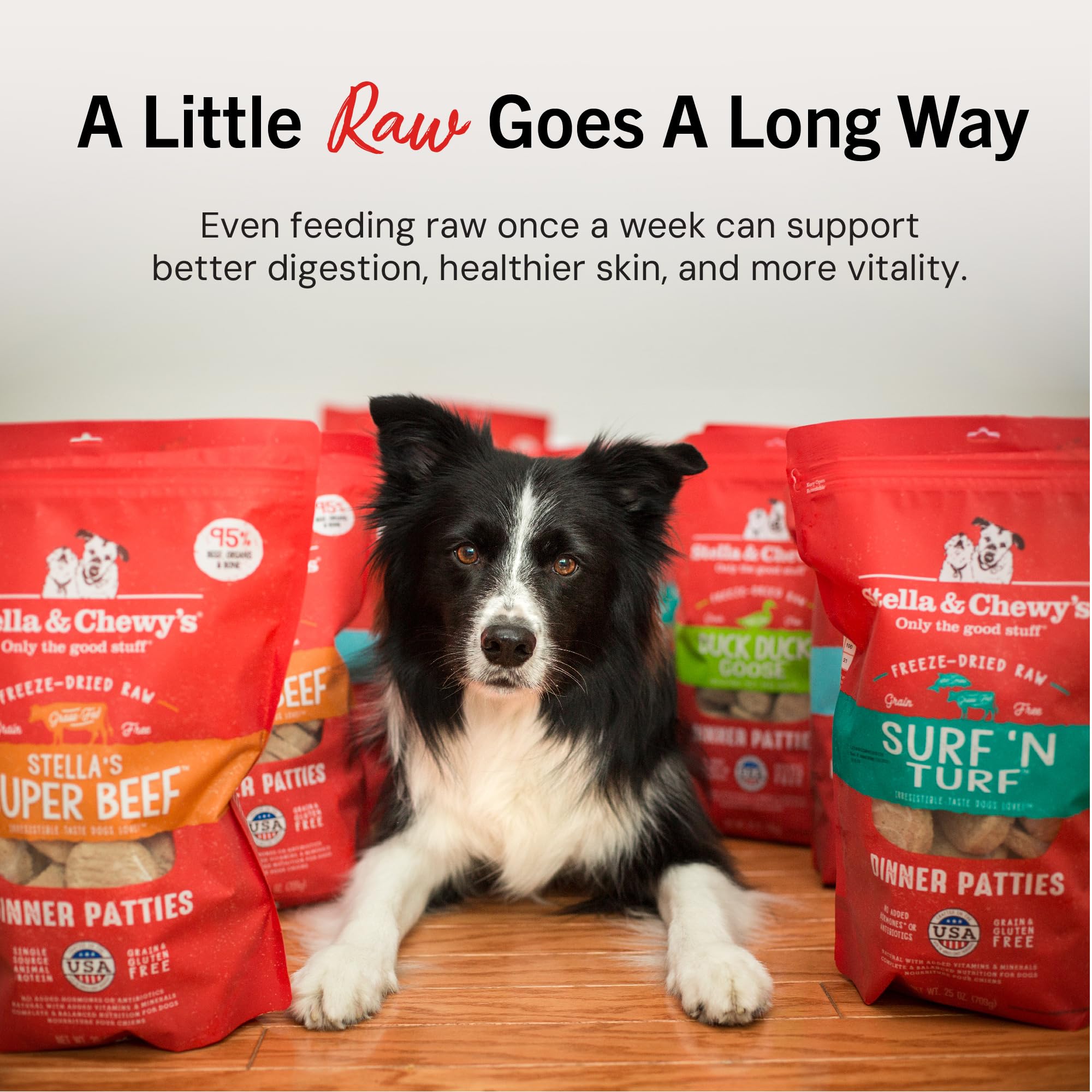 Stella & Chewy's Freeze Dried Raw Dinner Patties – Crafted for Puppies – Grain Free, Protein Rich Perfectly Puppy Chicken & Salmon Recipe – 14 oz Bag