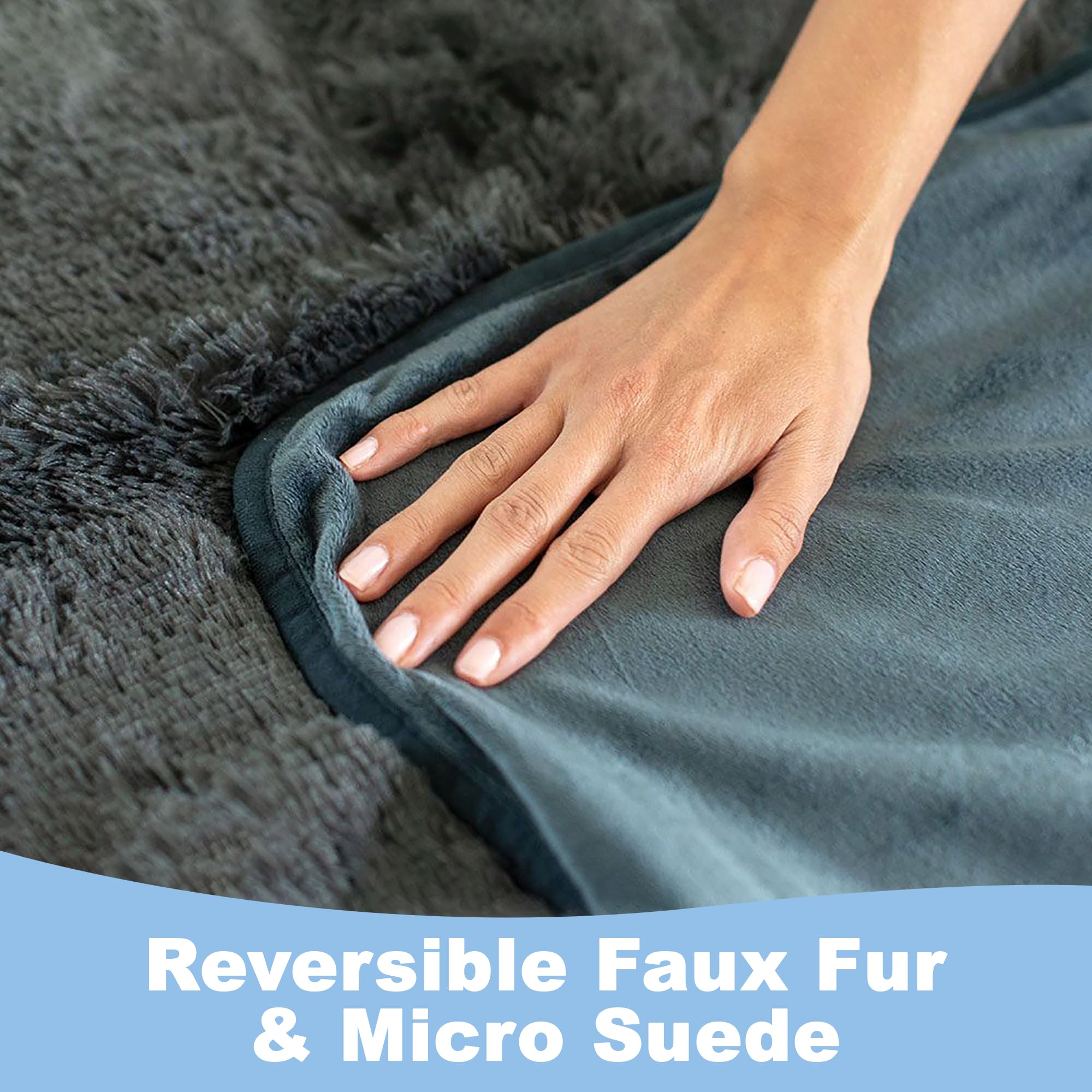 PawProof Fuzzy Pet Throw Blanket - Waterproof Blanket for Dogs & Cats - Faux Fur & Ultra-Soft Microsuede