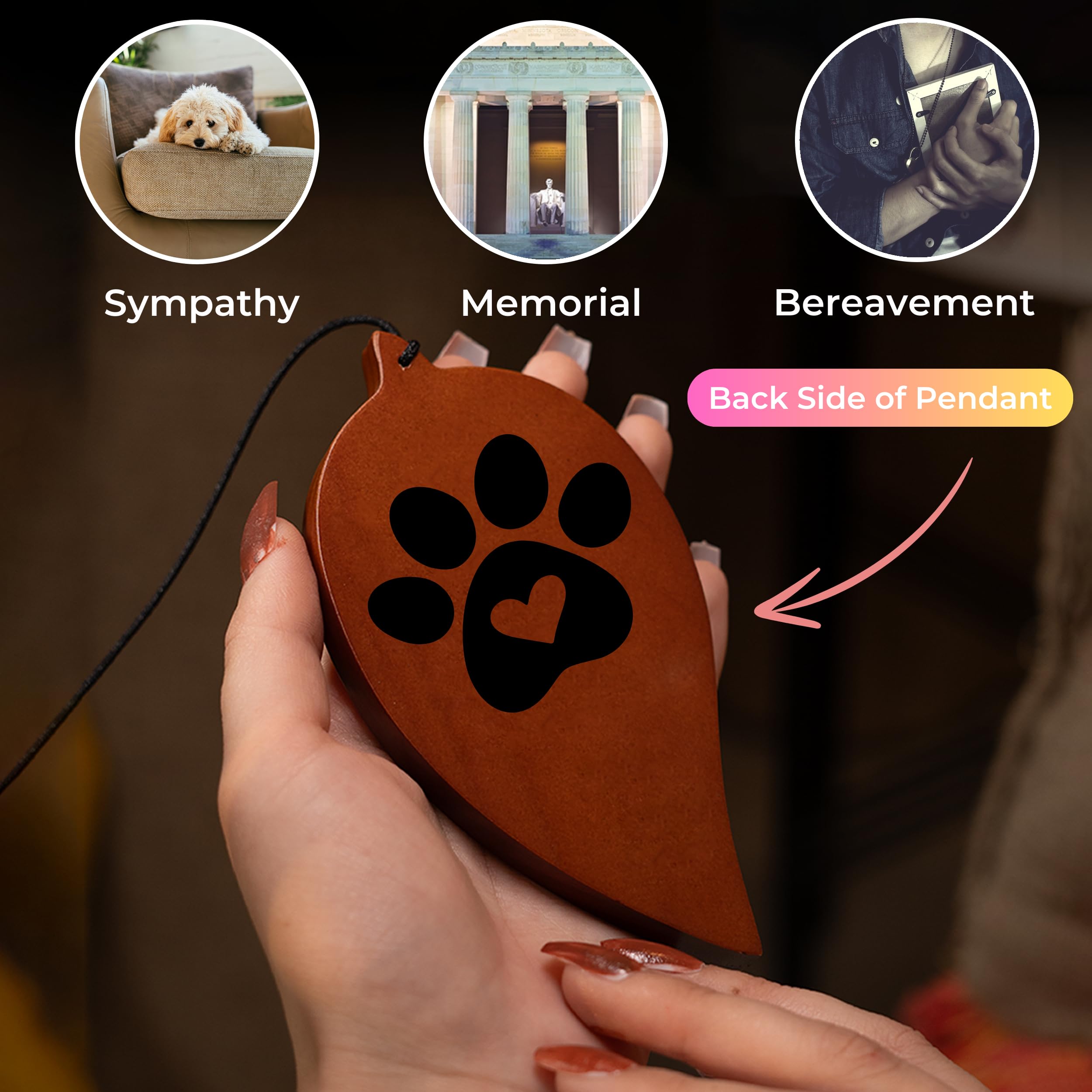 WindsPlay Pet Memorial Wind Chimes For Dogs - 32.5" Pet Remembrance Wind Chime - Dog Memorial Gifts For Loss Of Dog - Prime Bereavement Gift Idea For Loss Of Cat Sympathy Gift - Bereavement Gifts Dogs