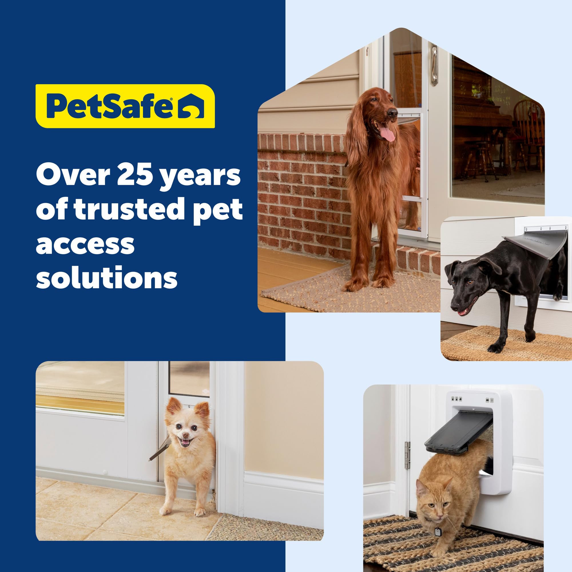 PetSafe Freedom Aluminum Pet Door for Dogs and Cats - Solid Durable Frame - Extra-Large, White, Tinted Flexible Vinyl Flap - Includes Closing Panel