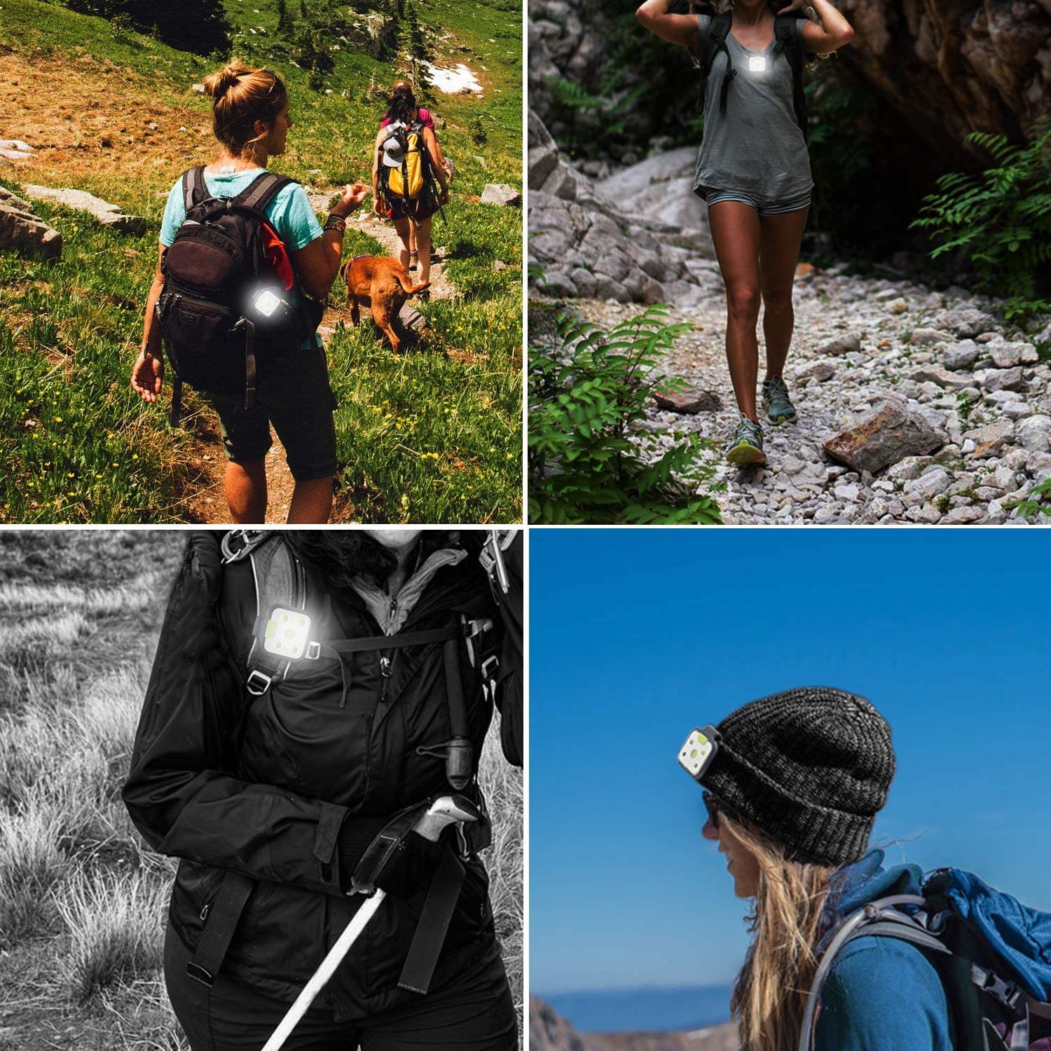 HOKOILN 2Pack Running Lights for Runners, LED Rechargeable Running Lights with Sturdy Clip, Ultra Bright Clip on Flashlight for Camping, Hiking, Walking, Jogging, Outdoor Adventure
