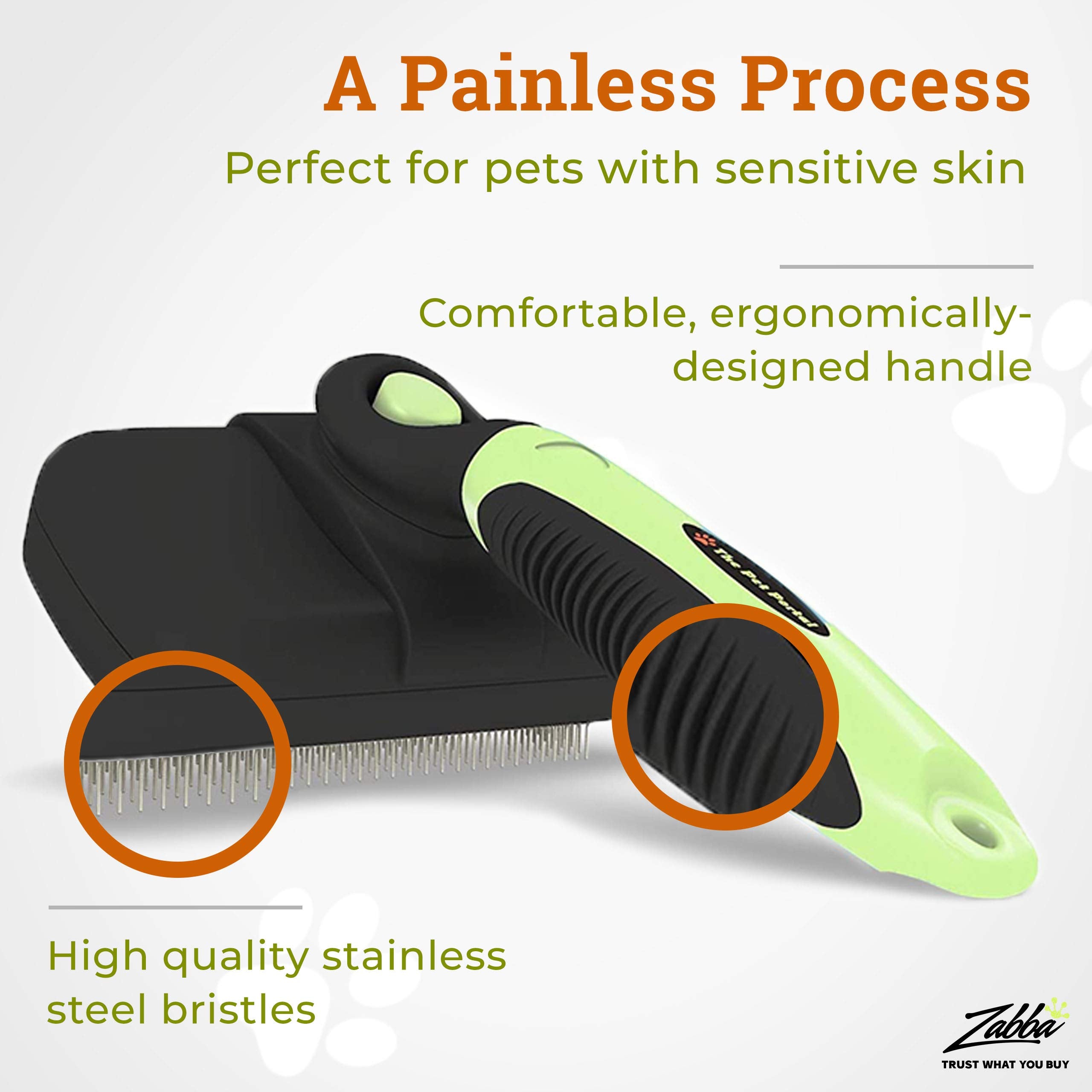 The Pet Portal Self Cleaning Dog Brush for Shedding Slicker Brush Cat Long Haired Pet Brush Grooming Deshedding Supplies - Small Pets