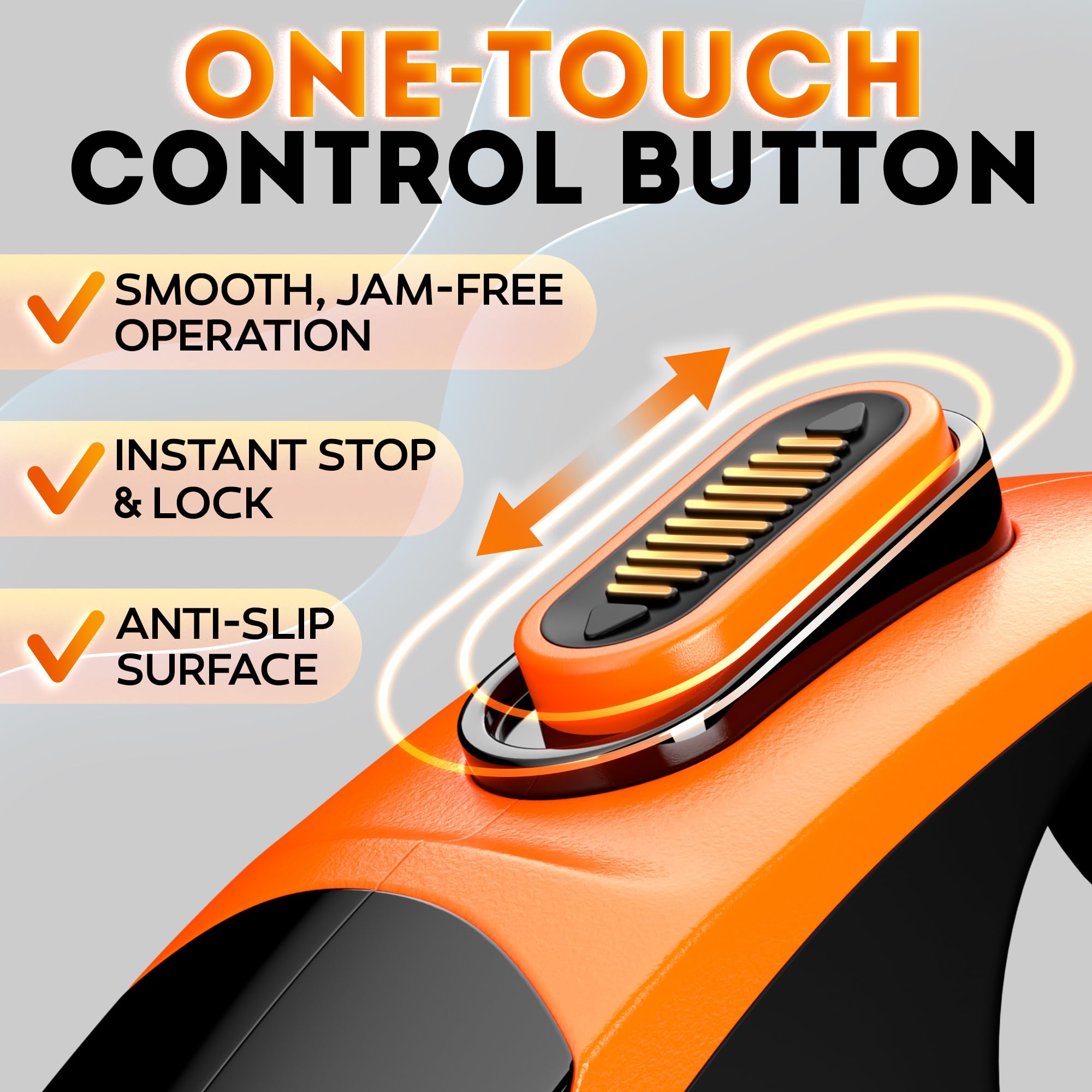 Retractable Dog Leash 18.2 ft – Chew Proof Cable Included – 360° Tangle-Free Design – Heavy Duty Reflective Leash – Soft Anti-Slip Grip Outdoor Daily for Small Medium Dogs up to 50 lbs (Orange)