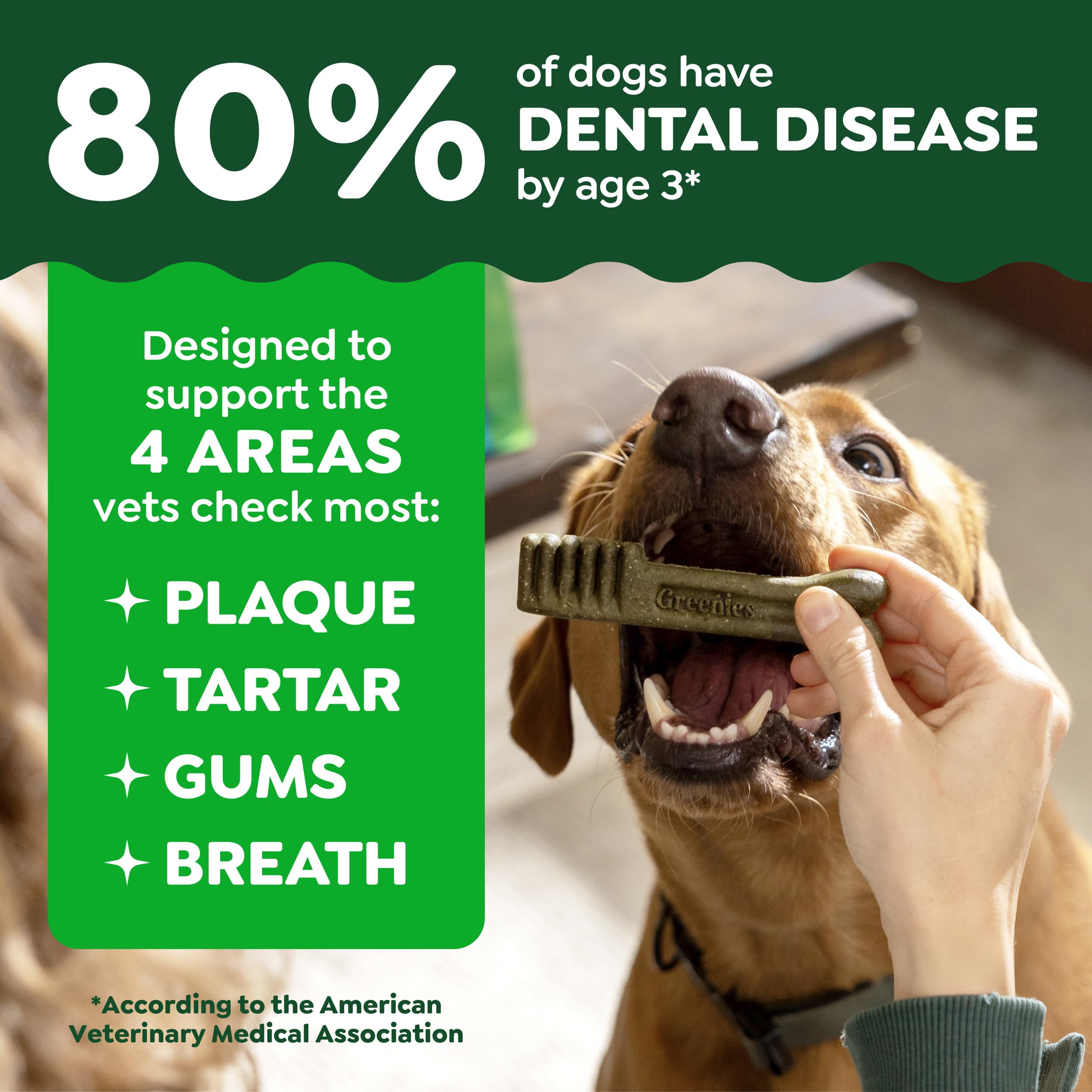 Greenies Veterinarian-Recommended Adult Natural Dental Dog Treats Regular Size, Dog Dental Chews, Original Flavor, 12 oz. Pack, 12 Count