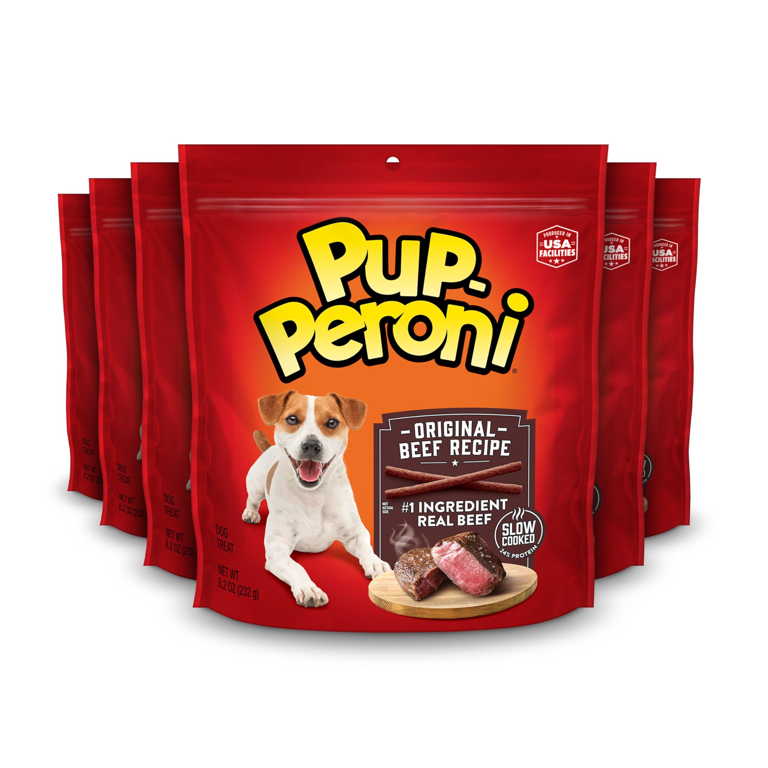 Pup-Peroni Original Beef Recipe Dog Treats, 8.2 Oz. Bag, (Pack of 6)
