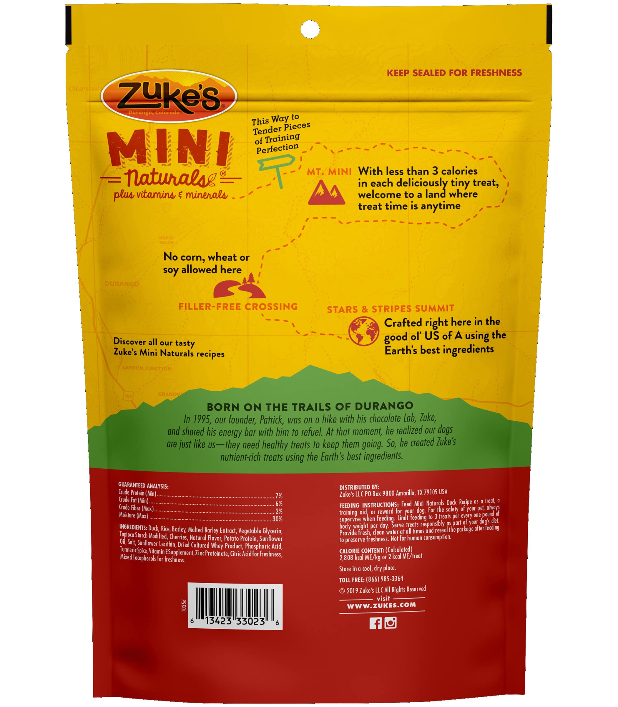 Zuke's Mini Naturals Training Dog Treats Duck Recipe, 16 OZ Bag (Pack of 2)