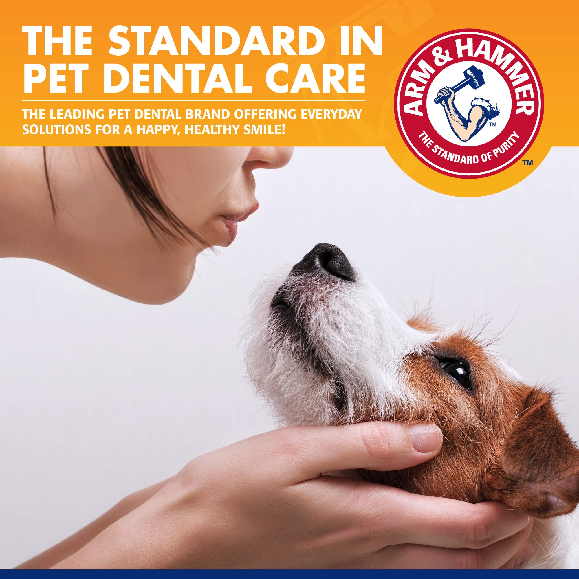 Arm & Hammer for Pets Tartar Control Dog Dental Kit, Enzymatic Toothpaste with Toothbrush and Fingerbrush, Baking Soda Formula Reduces Plaque and Tartar, Safe for Puppies, Beef Flavor, 3-Piece