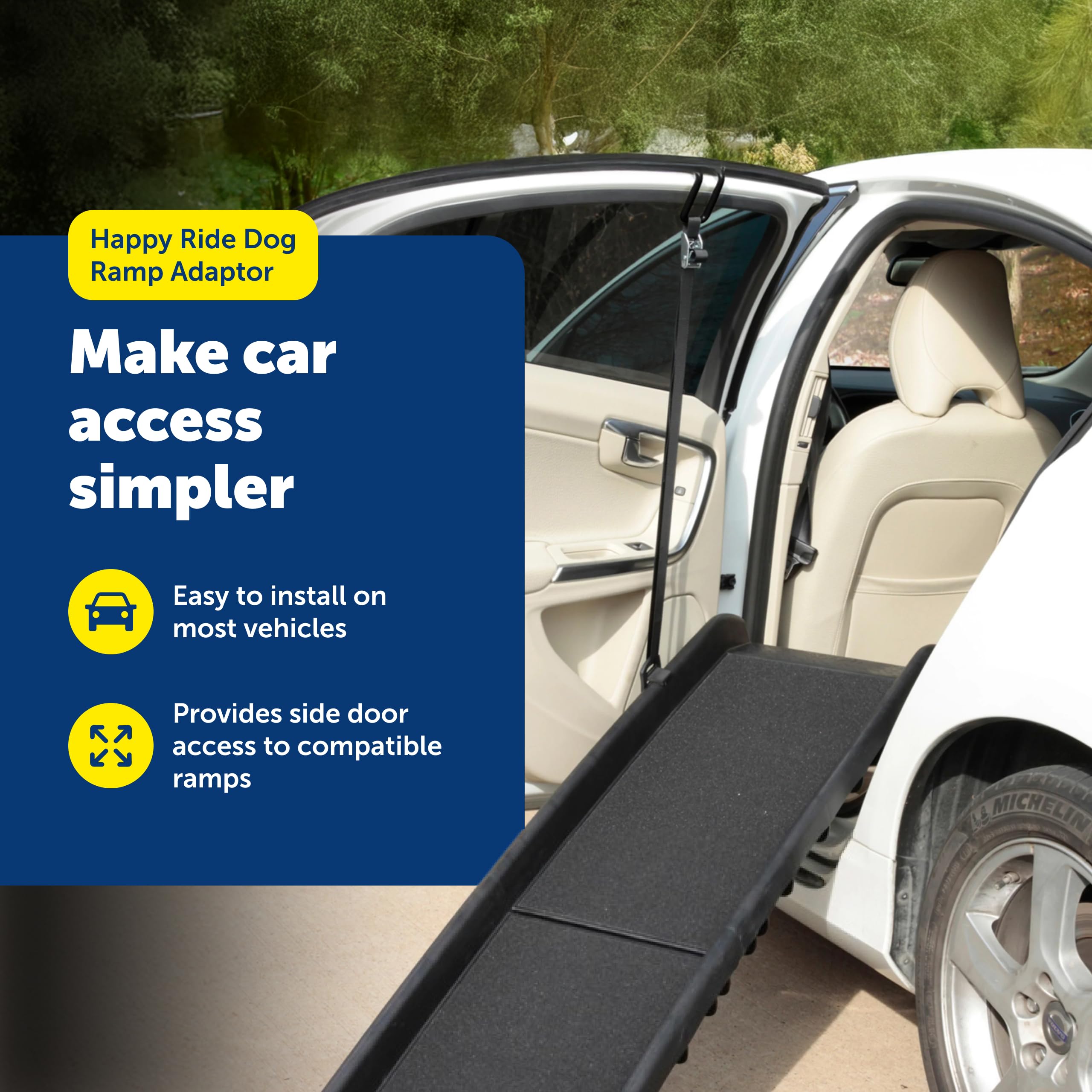 PetSafe Happy Ride Dog Rap Adaptor - Provides Side Door Access to Compatible Ramps - Easy to Install on Most Vehicles