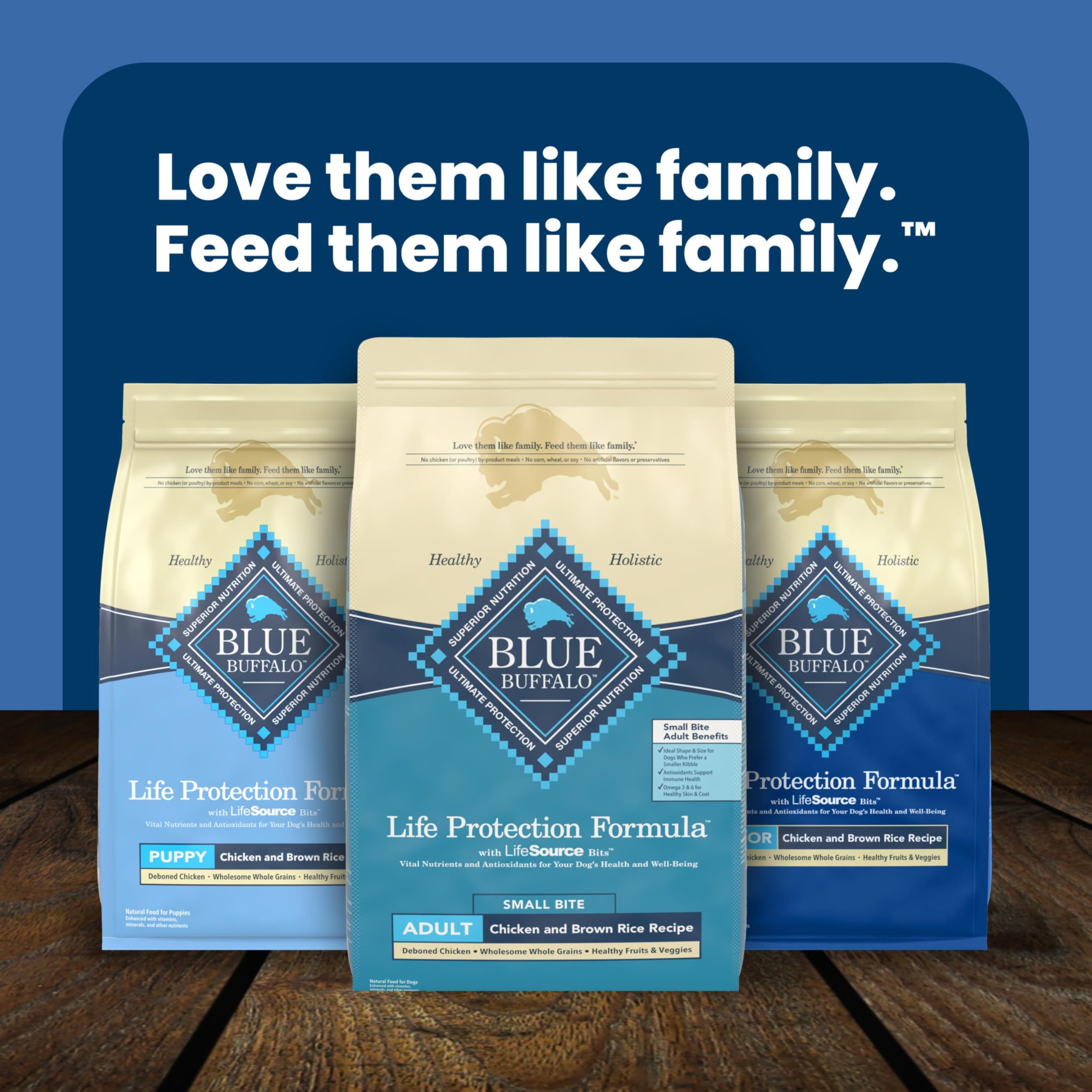 Blue Buffalo Life Protection Formula Chicken & Brown Rice Small Bite Adult Dry Dog Food, Supports Immunity with Antioxidant-Rich LifeSource Bits, Promotes Healthy Muscles, Skin & Coat Health, 30 lbs.