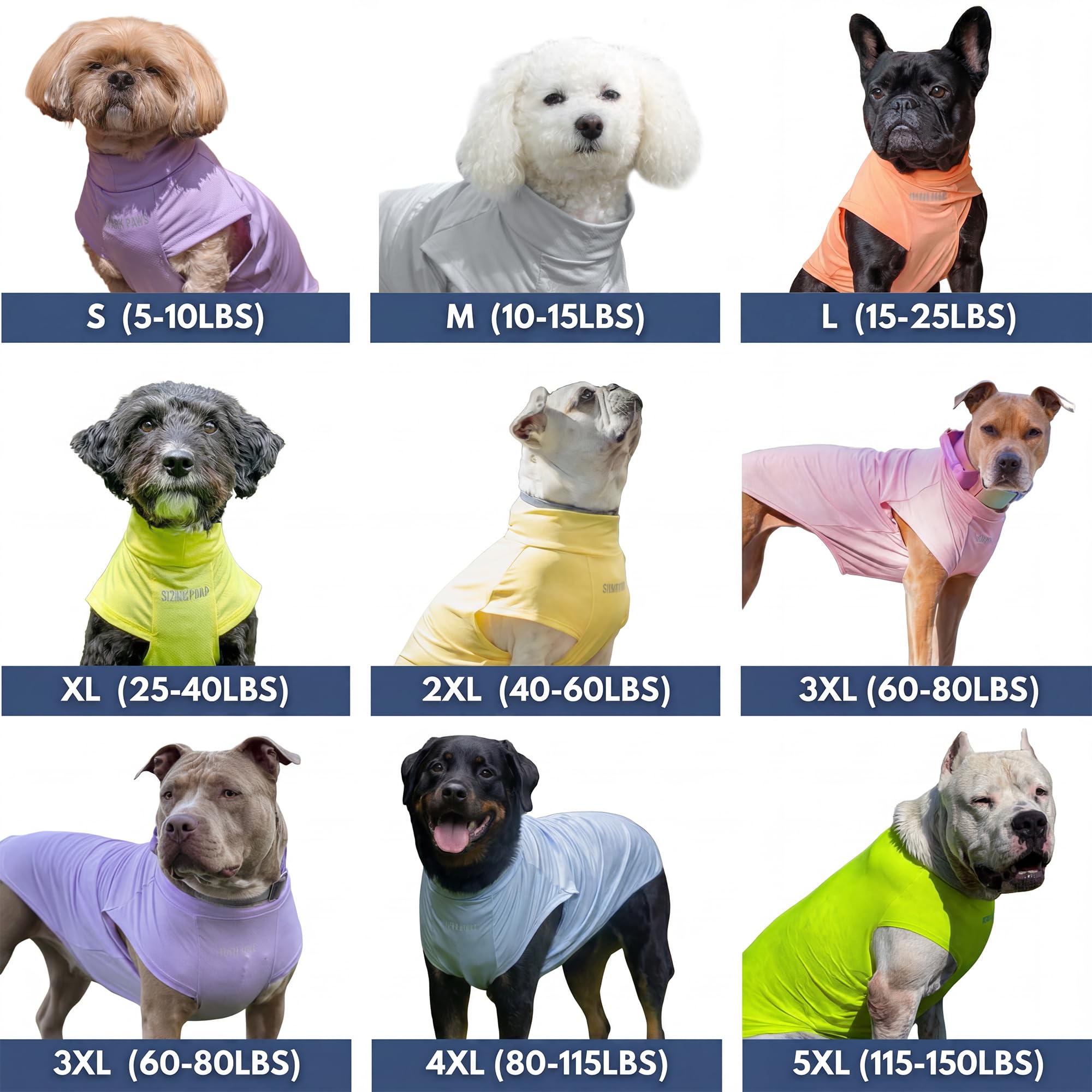 Spark Paws Sunblock Dog T-Shirt, SPF30 Protection, Lightweight Breathable Quick Dry for Dogs with Sensitive Skin - Berries & Peaches (Set of 2) - Size 3XL