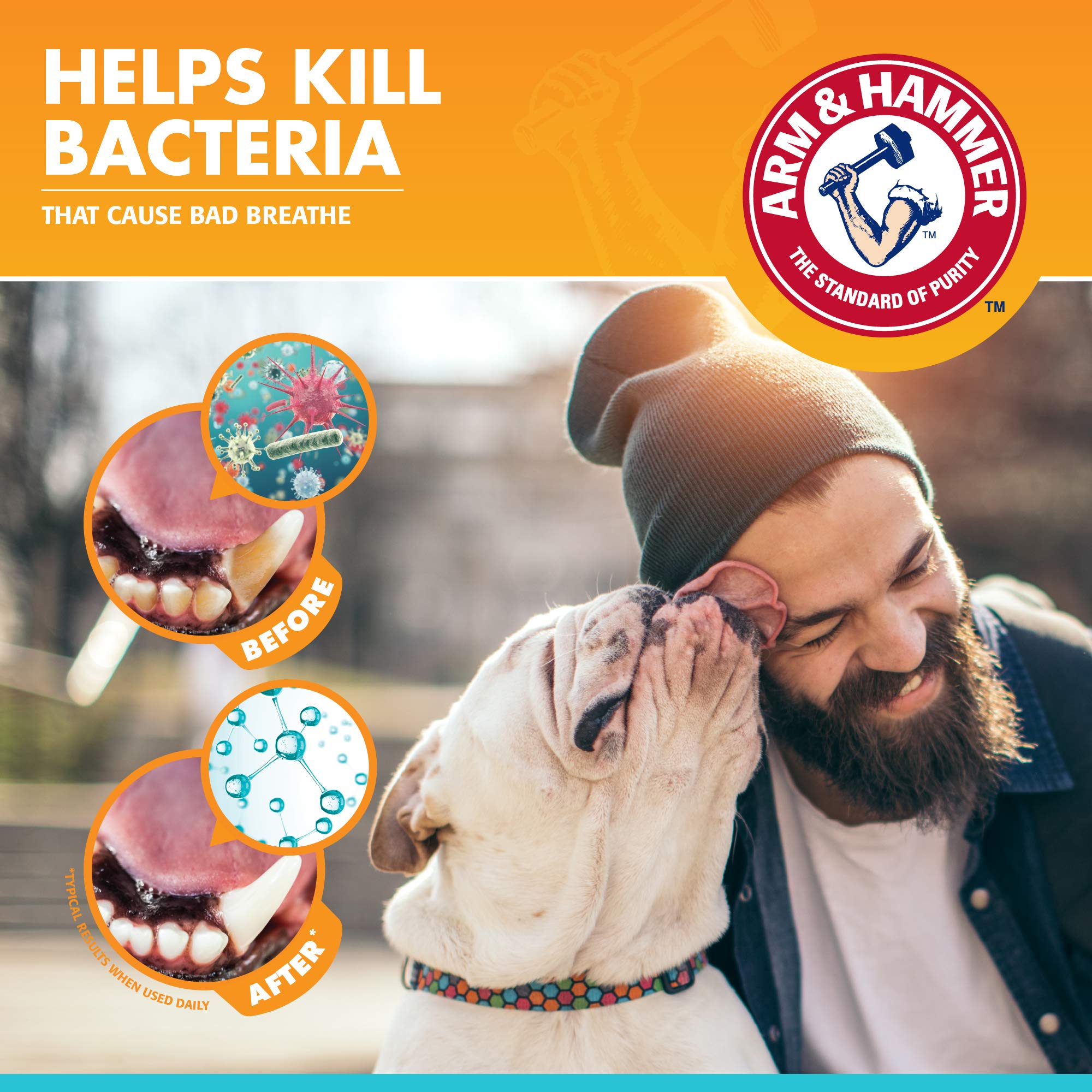 Arm & Hammer for Pets Dental Enzymatic Toothpaste for Dogs | No More Doggie Breath | Dog Toothpaste Safe for All Dogs and Puppies, Advanced Care, Chicken Flavor 2.5 Ounce (Pack of 2)