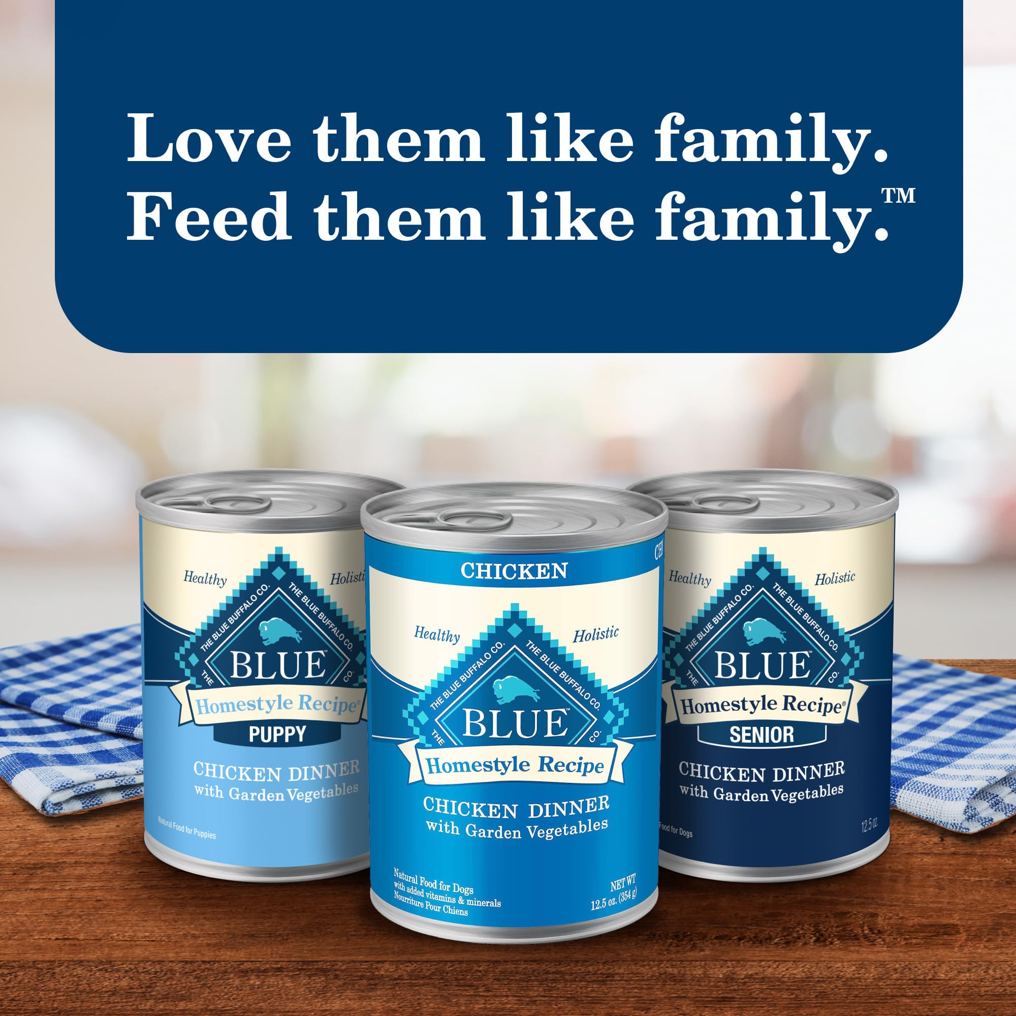 Blue Buffalo Homestyle Recipe Adult Wet Dog Food, Made with Natural Ingredients, Beef Dinner with Garden Vegetables, 12.5-oz Cans (12 Count)