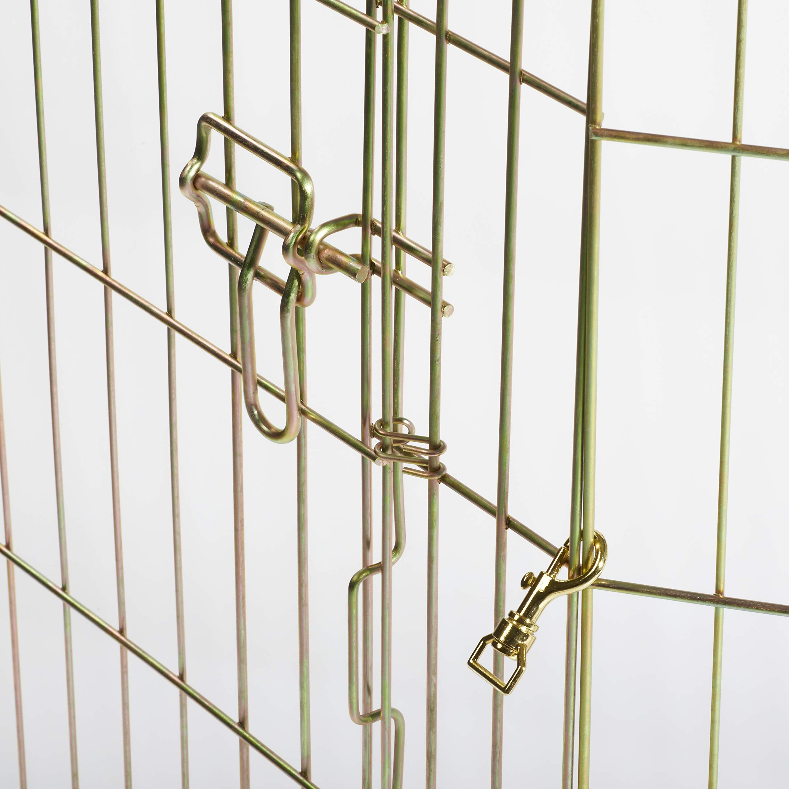 MidWest Homes for Pets 24-Inch Exercise Pen, for Indoor and Outdoor Use, 16 Sq Feet of Play, Single Door Folding Dog Pen, with Large Door Opening & Secure Latch, Easy to Set Up, Foldable Dog Playpen