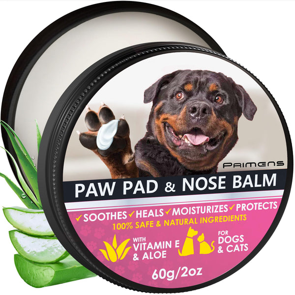 Natural Dog Paw Balm, Paw Protection for Hot Pavement, Dog Paw Wax for Dry Paws & Nose, Canine Paw Moisturizer for Cracked Paws, Cream Butter for Cat, Paw Pad Lotion