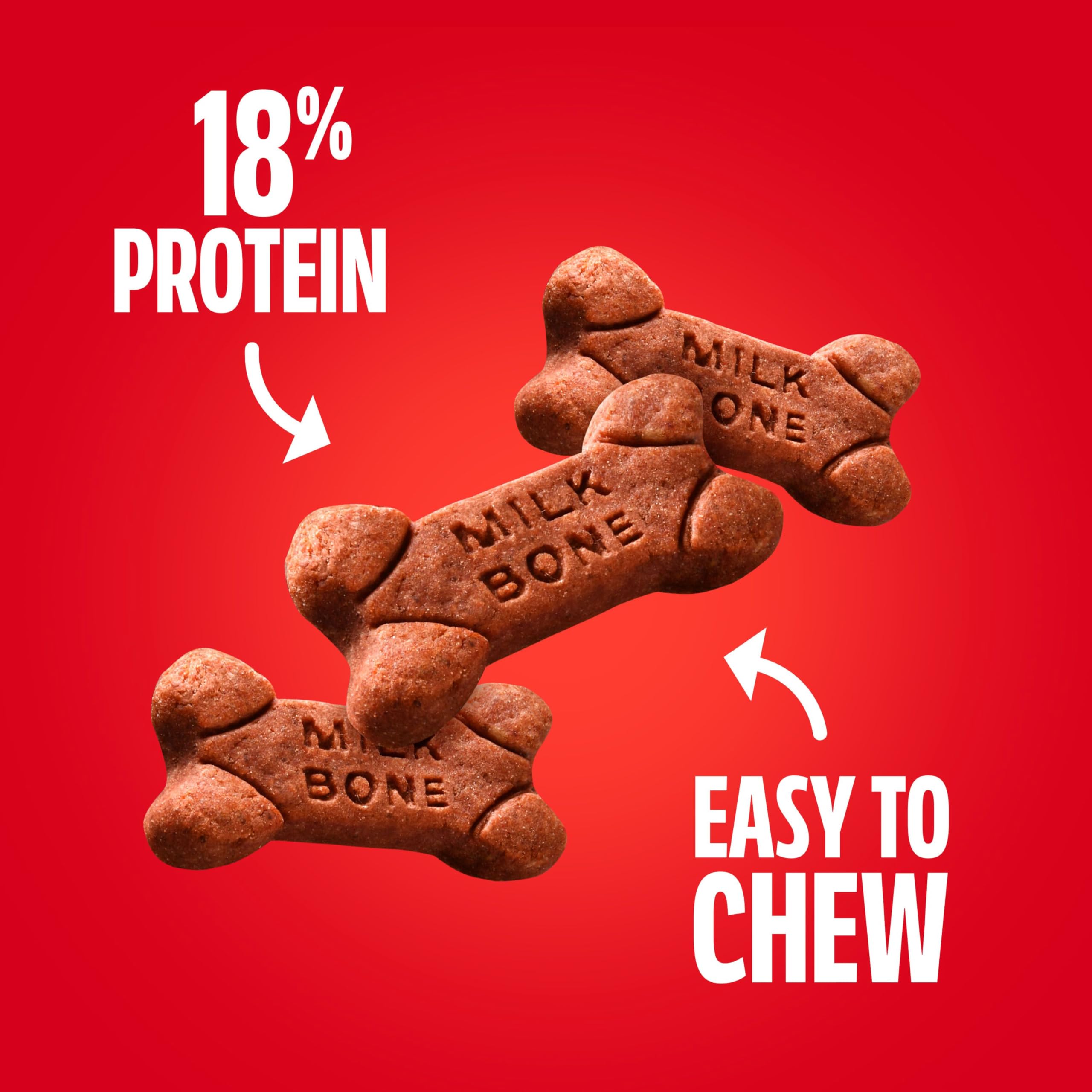 Milk-Bone Soft & Chewy Dog Treats, Made with Real Beef & Filet Mignon, 25 Ounce Canister