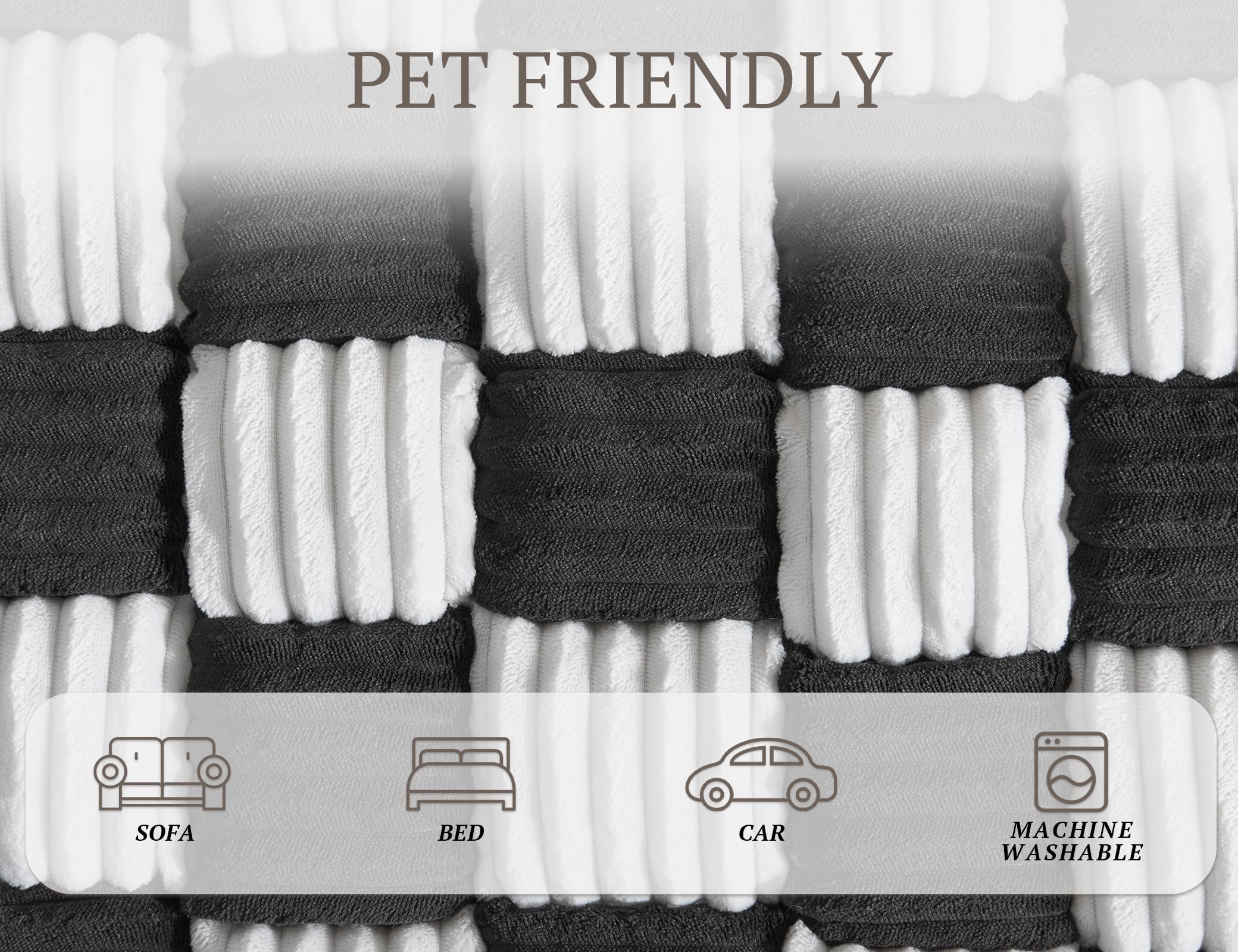 Couch Cushion Cover for dogs Sofa Cover Washable Pet Love Seat Couch Covers for Sofa Slipcovers Couch Protector Blanket for Dogs Sofa Cushion Covers for Pets Washable Pad Black 70x70cm/27.6x27.6in