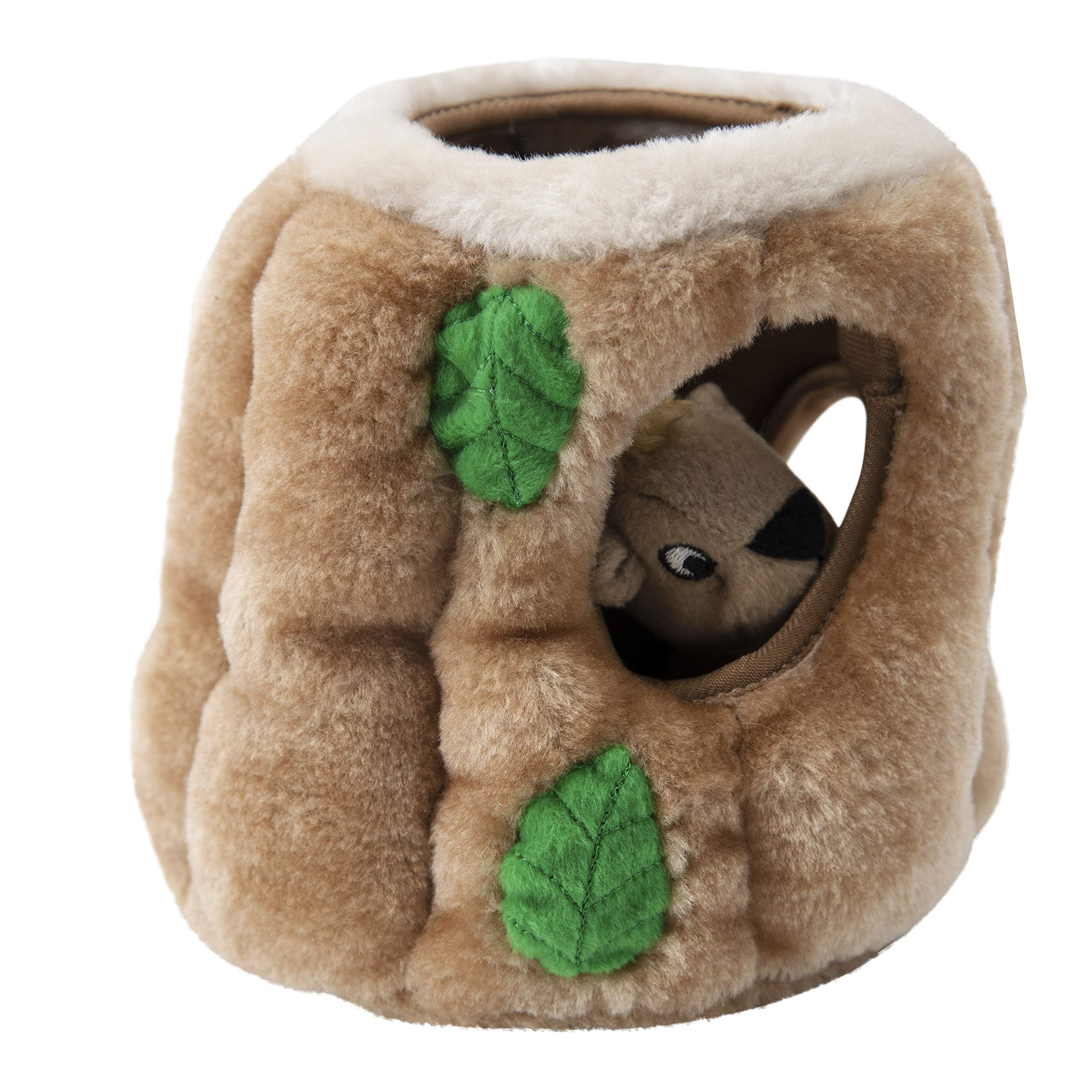 Outward Hound Hide-A-Squirrel Dog Toy – Interactive 2‑in‑1 Plush Puzzle with 3 Squeaky Removable Squirrels, Medium