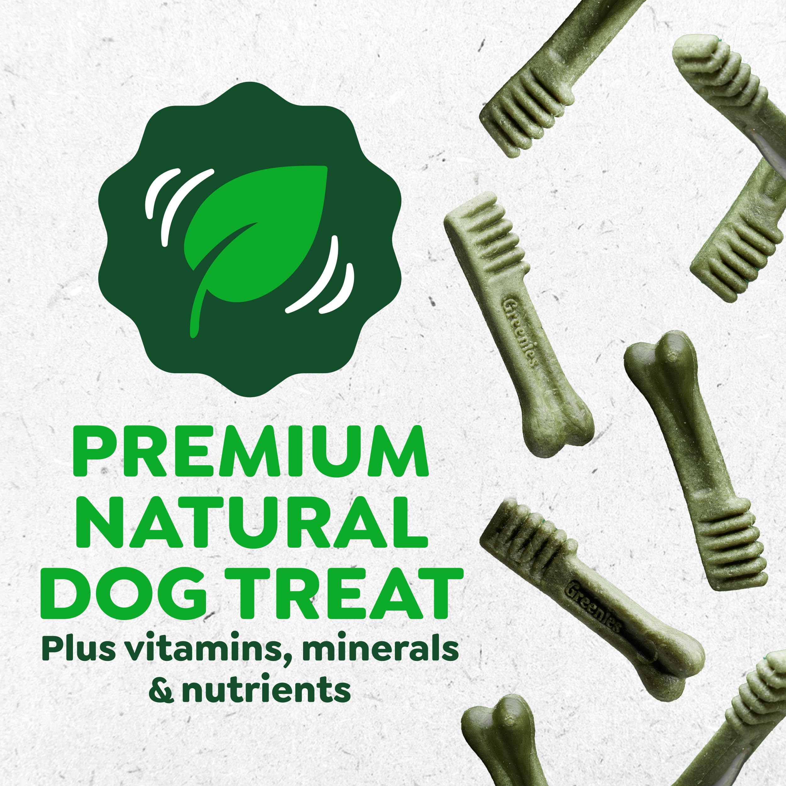Greenies Veterinarian-Recommended Adult Natural Dental Dog Treats Regular Size, Dog Dental Chews, Original Flavor, 12 oz. Pack, 12 Count