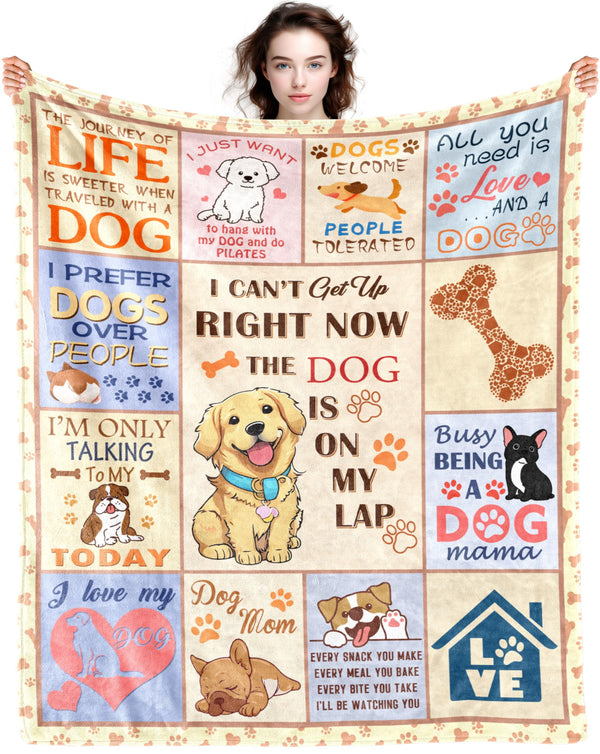 Qzxyni Dog Mom Gifts for Women, Dog Lovers Gifts for Women, Dog Mom Gifts Blankets 50" x 60", Gifts for Dog Lovers, Dog Owner, Animal Lovers Mother's Day, Dog Mom