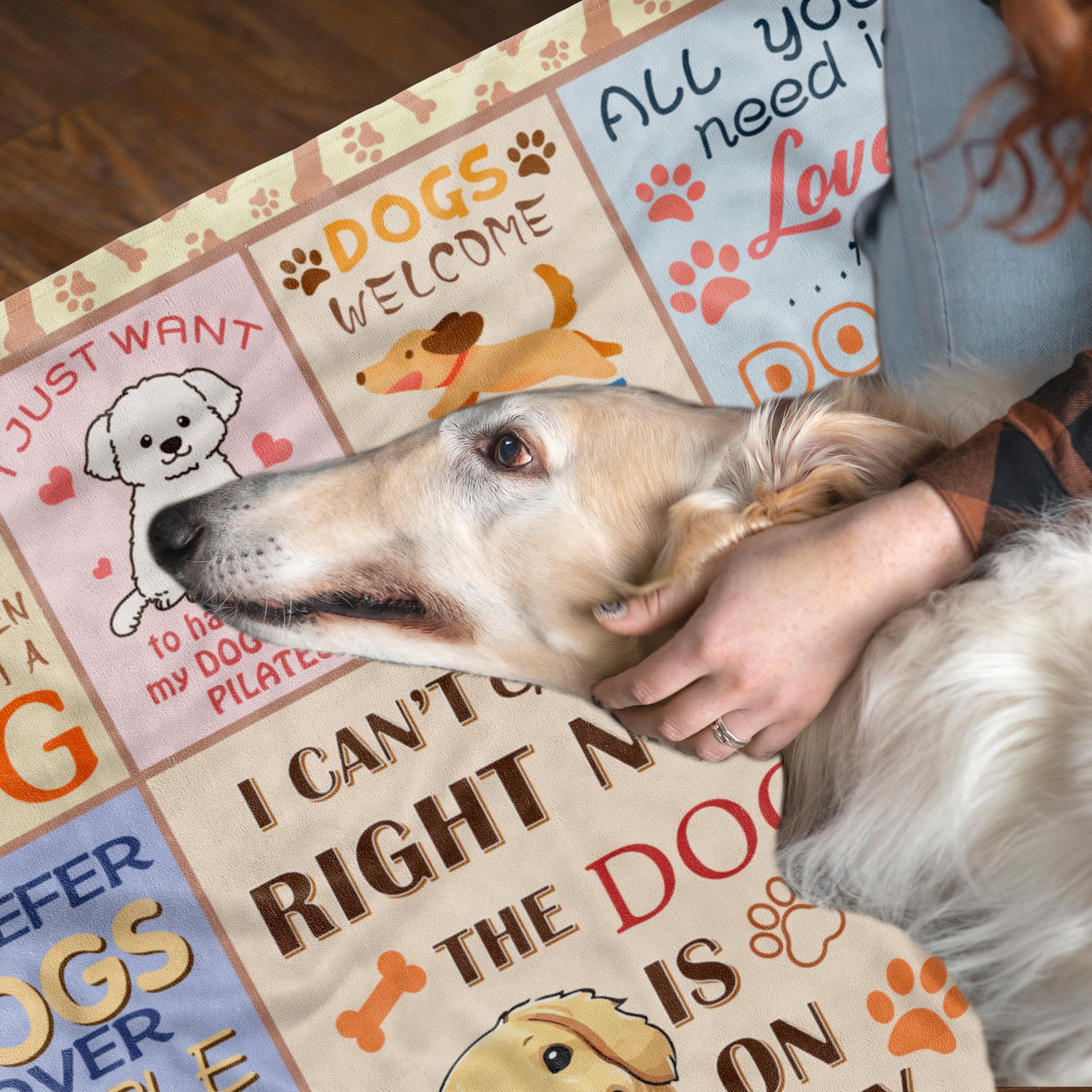 Qzxyni Dog Mom Gifts for Women, Dog Lovers Gifts for Women, Dog Mom Gifts Blankets 50" x 60", Gifts for Dog Lovers, Dog Owner, Animal Lovers Mother's Day, Dog Mom